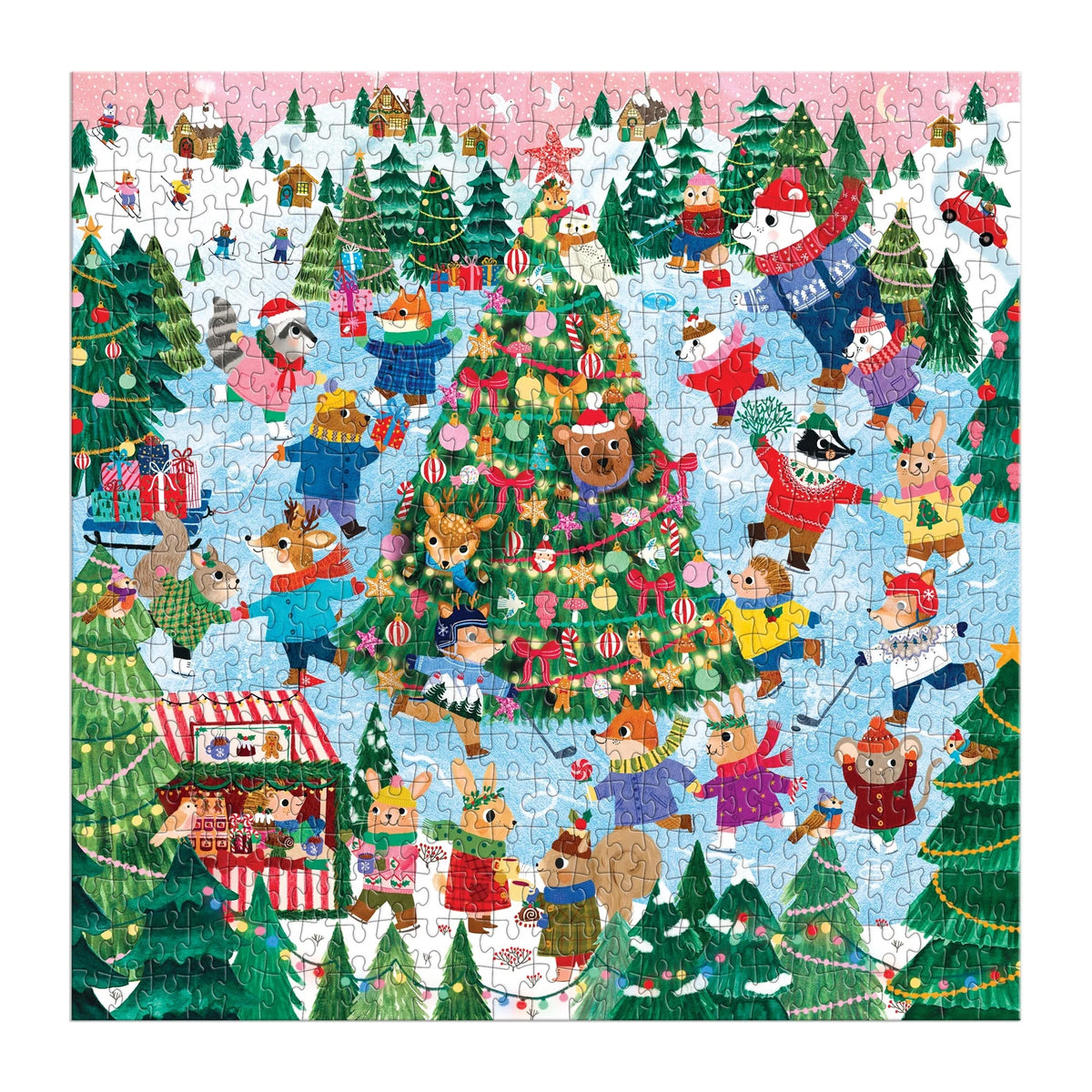 Puzzle Winter Whirl de la Mudpuppy asamblat complet.