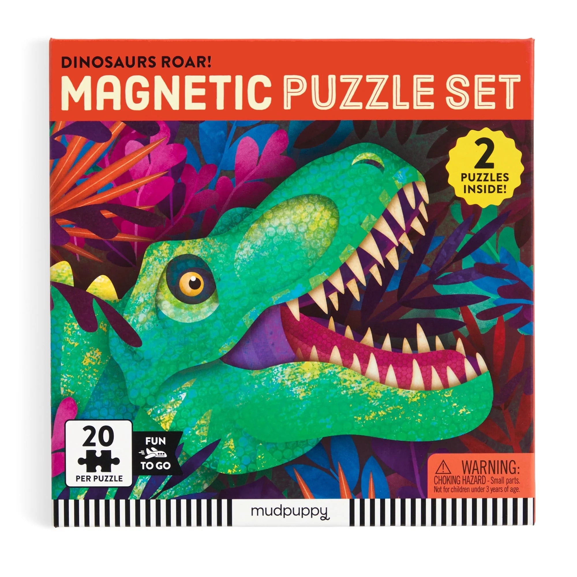 Puzzle magnetic, 2 în 1 - Dinosaur Roar! - Mudpuppy