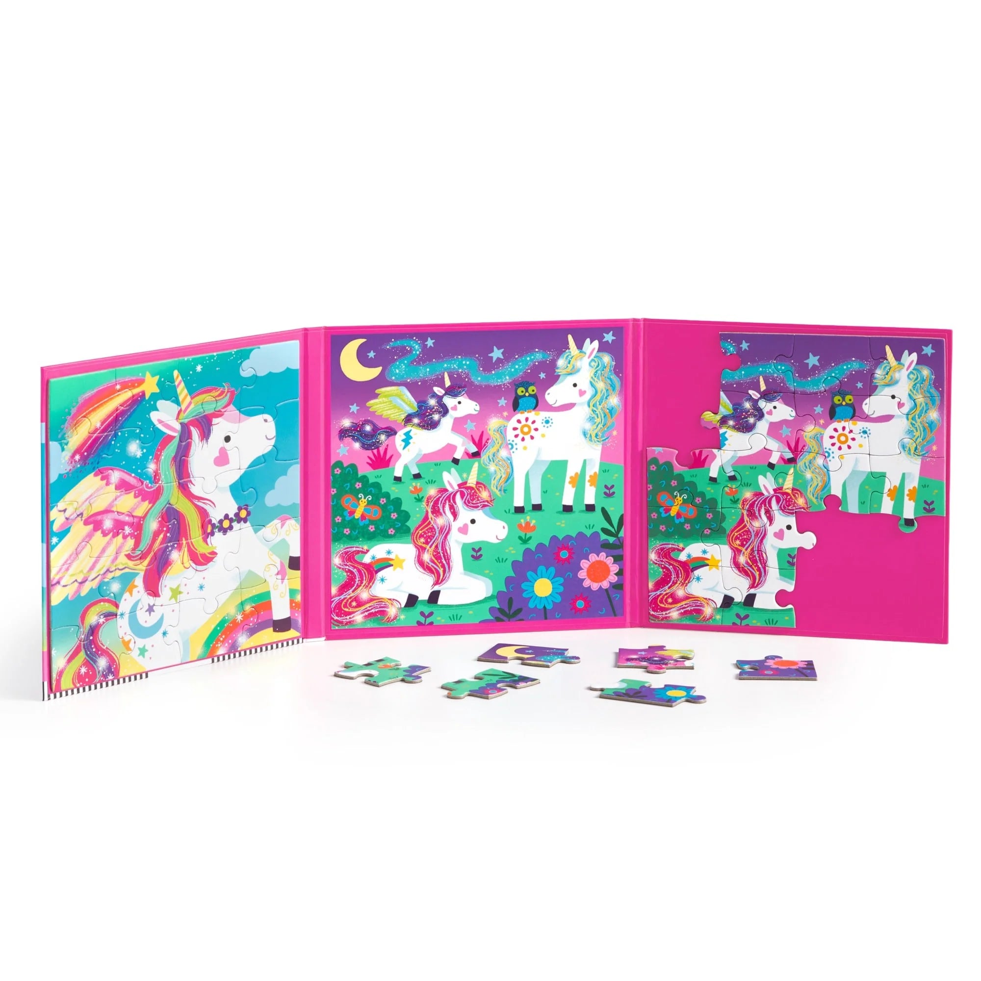 Puzzle magnetic, 2 în 1 - Unicorn Dreams - Mudpuppy