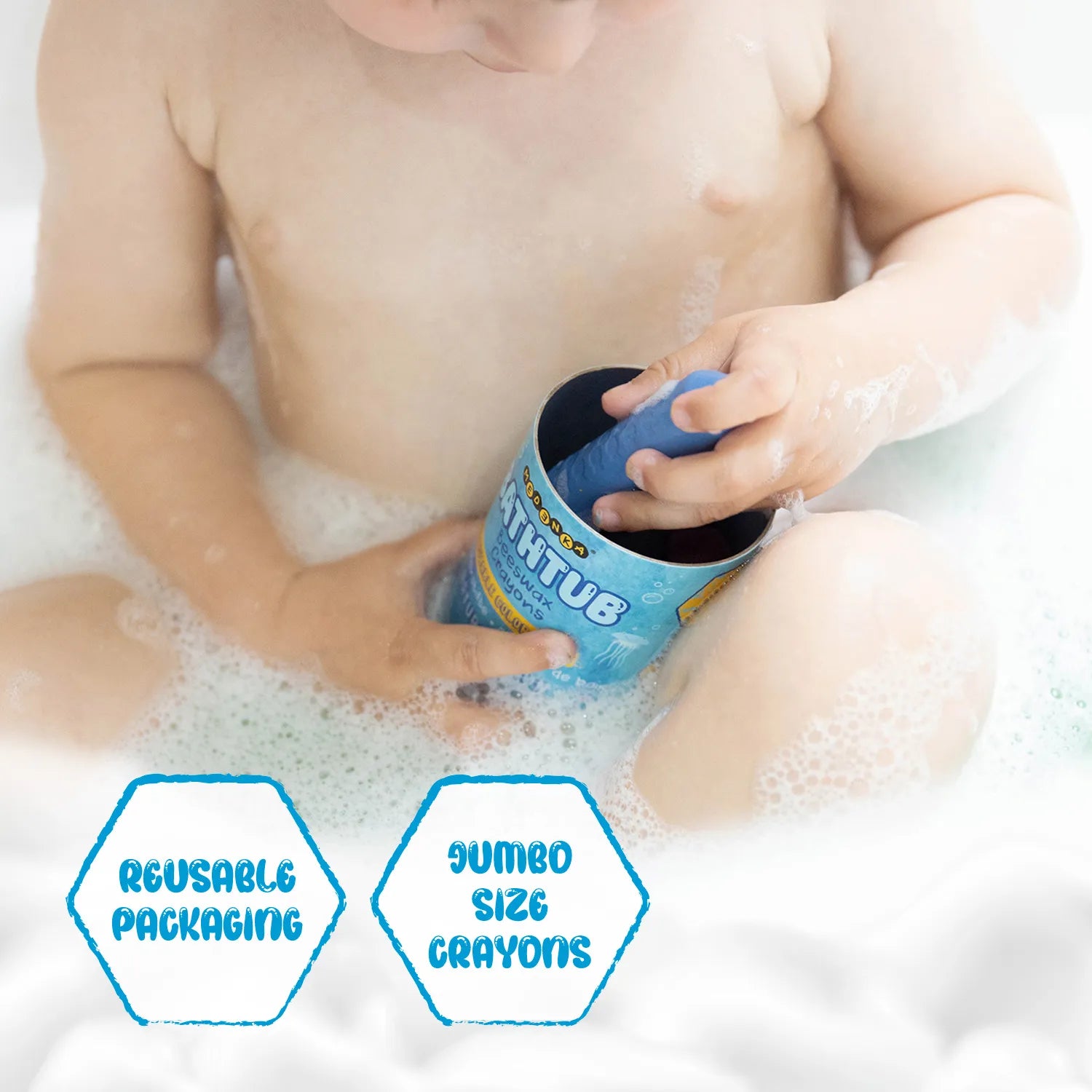 Creioane pentru baie din ceara de albine, 7 culori – Bathtub Crayons - Medenka