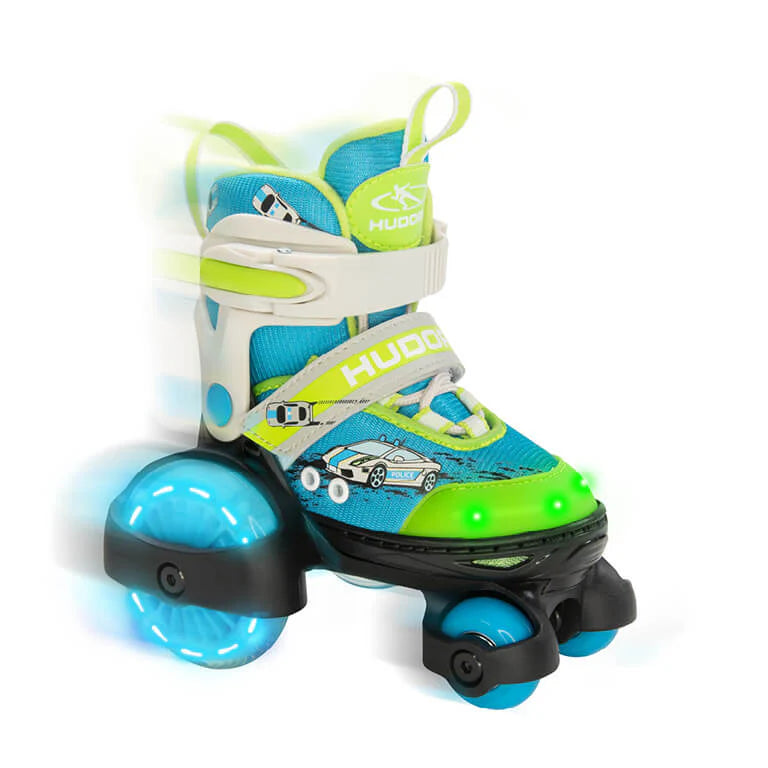 Patine cu rotile LED, marime reglabila 26 >> 29 - Police - HUDORA
