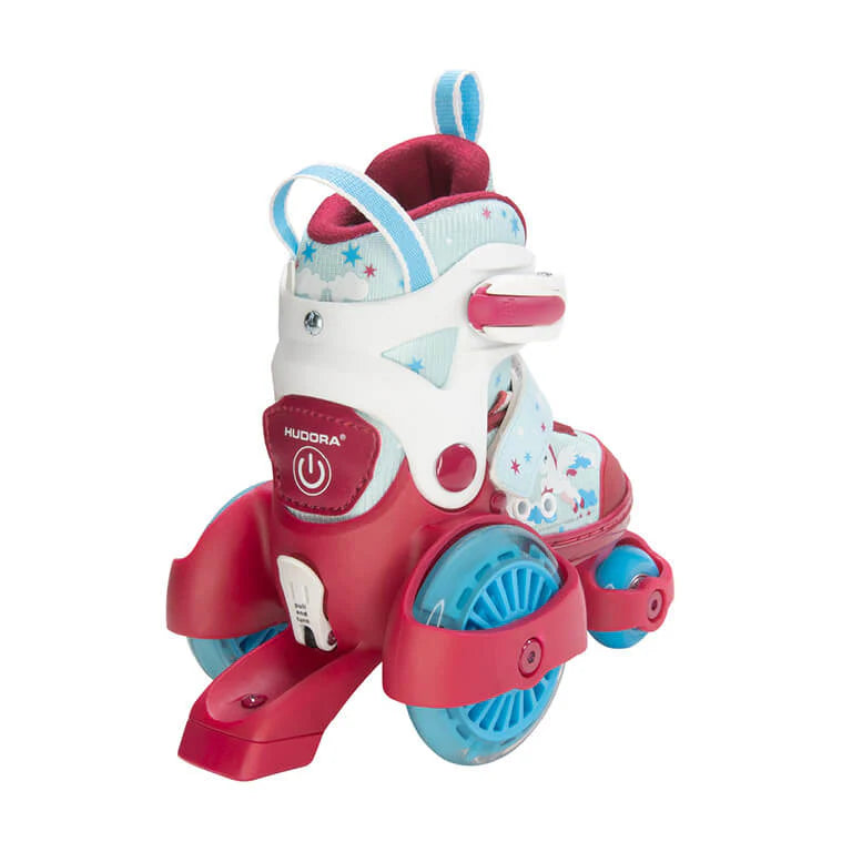 Patine cu rotile LED, marime reglabila 26 >> 29 - Pony - HUDORA