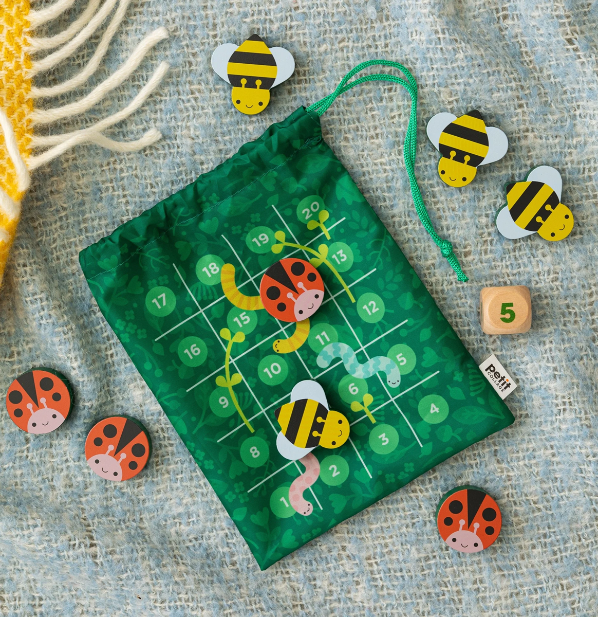 Joc interactiv On-the-Go, 2 in 1 - Garden Friends - Petit Collage