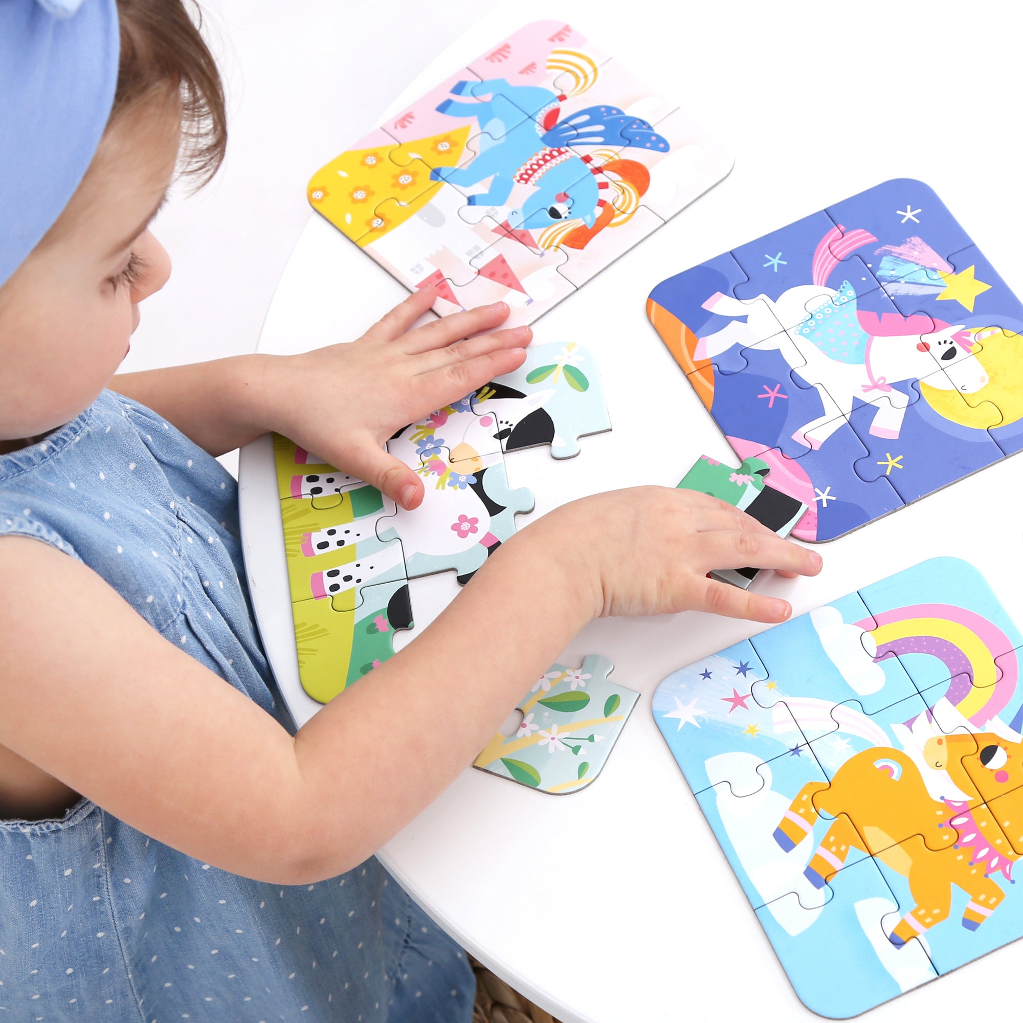 Puzzle On-the-Go, 5 in 1 - Unicorni - Banana Panda