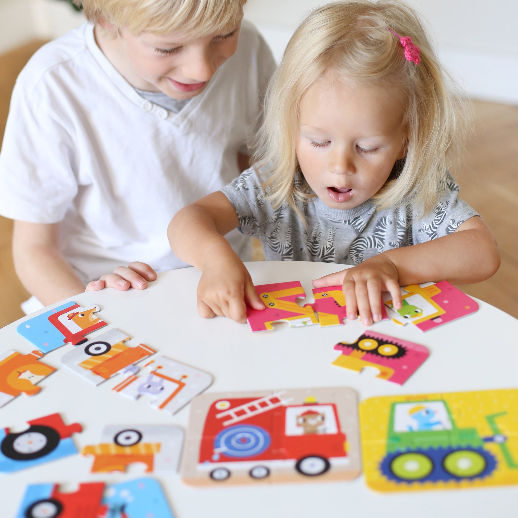 Puzzle On-the-Go, 5 in 1 - Vehicule - Banana Panda