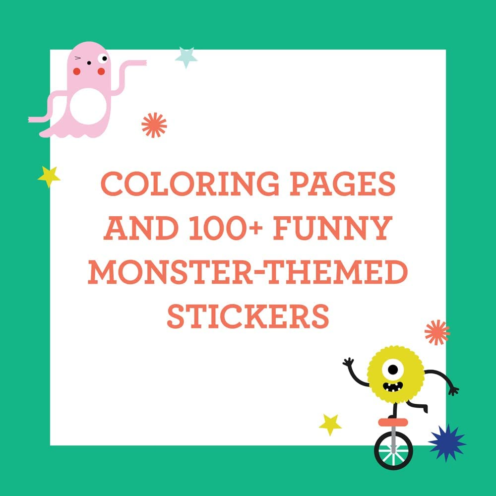 Carte de colorat + stickere - Monsters - Petit Collage