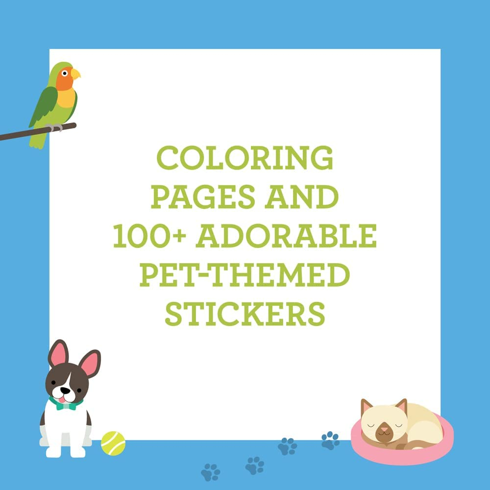 Carte de colorat + stickere - Pets - Petit Collage