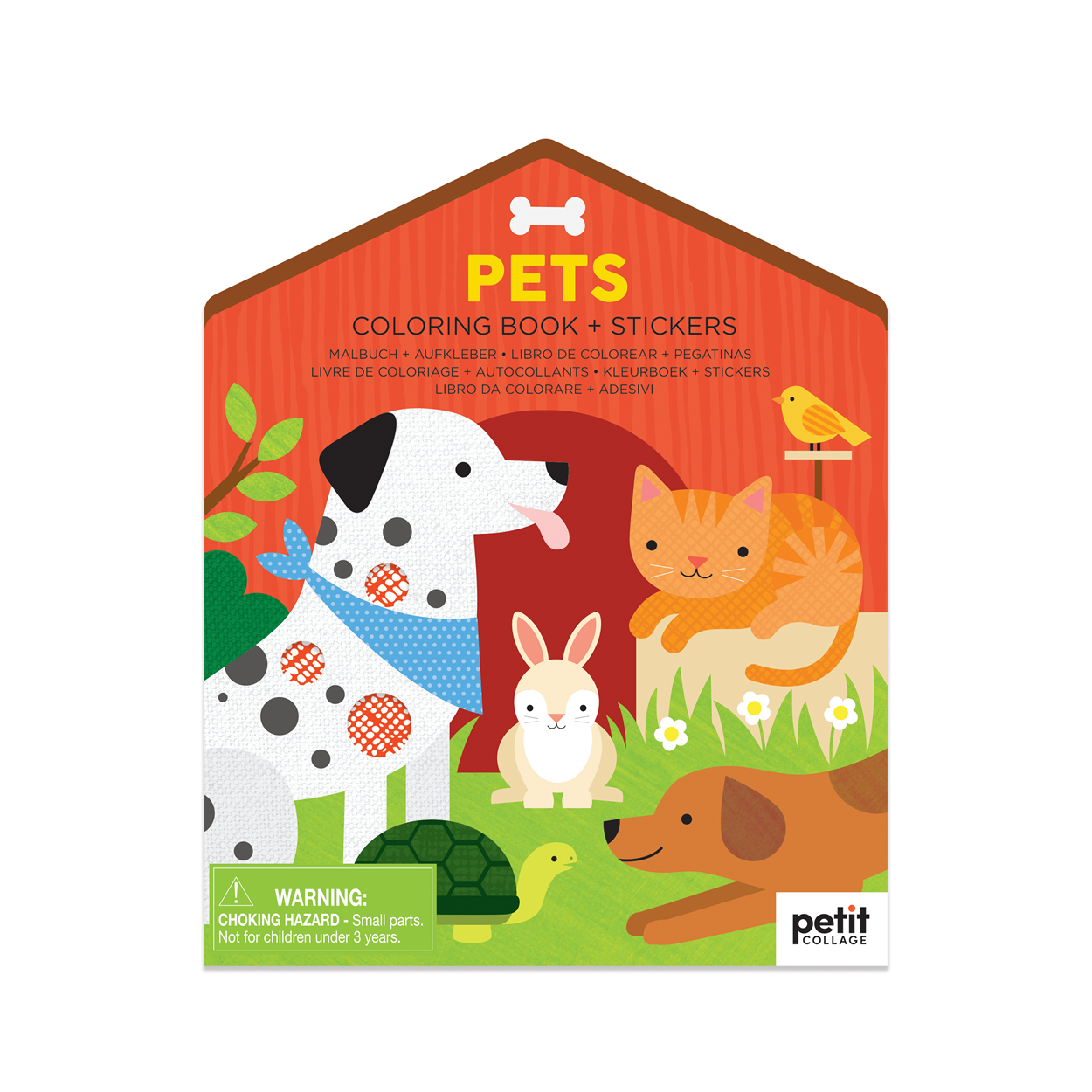 Carte de colorat + stickere - Pets - Petit Collage
