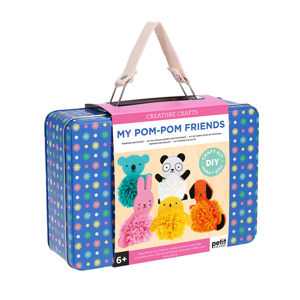Kit creativ, Make & Play - Animalute cu Pom-Pom - Petit Collage