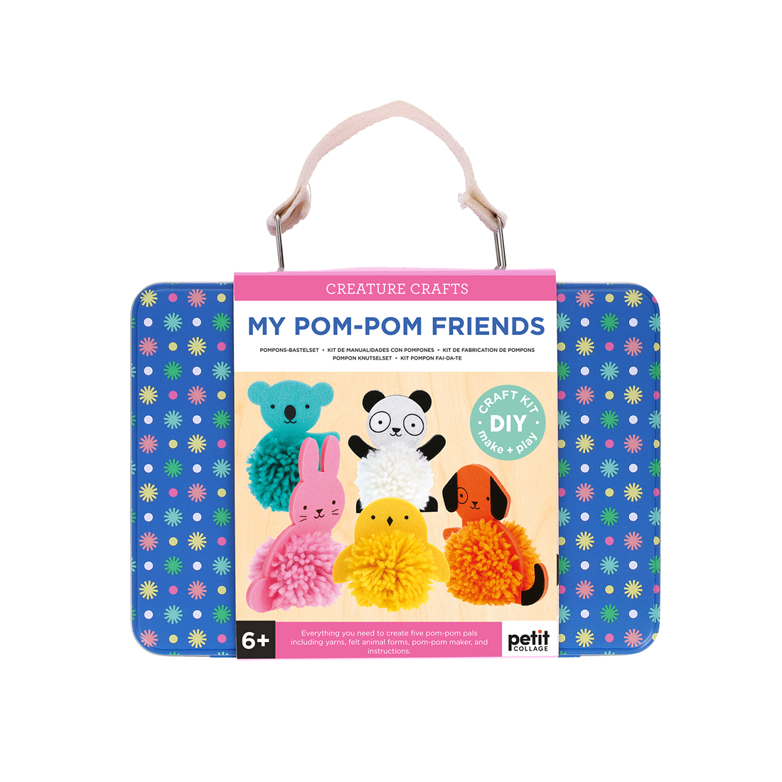 Kit creativ, Make & Play - Animalute cu Pom-Pom - Petit Collage