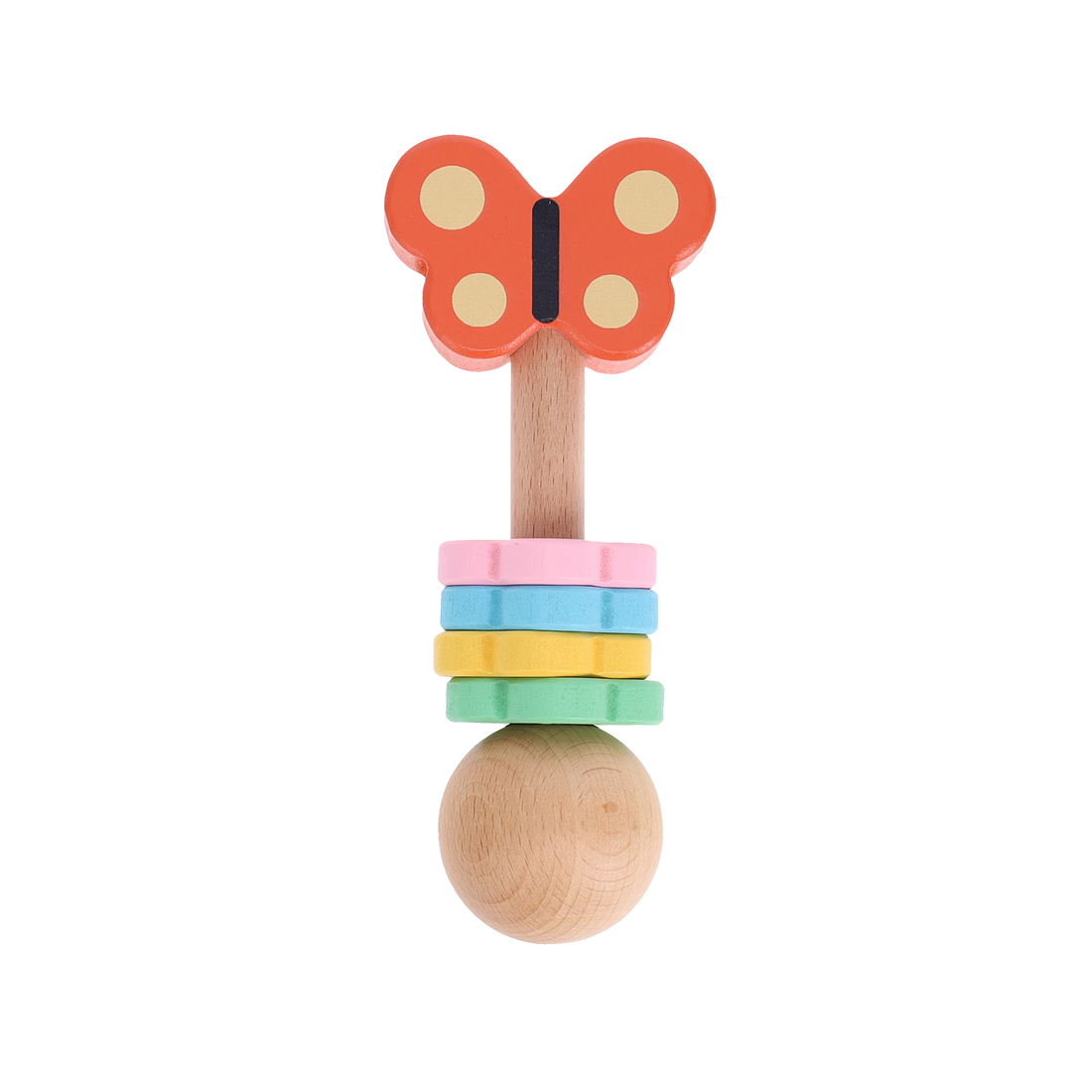 Jucarie zornaitoare din lemn - Butterfly - Petit Collage