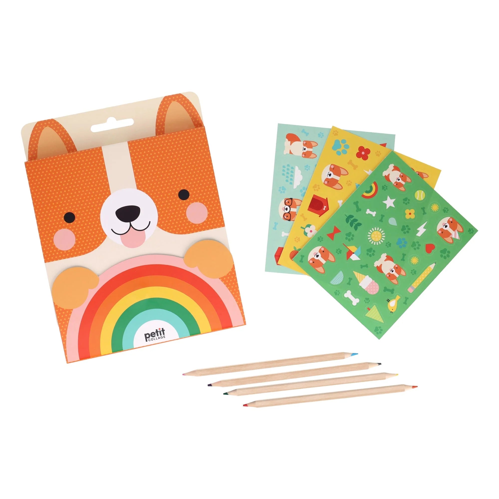 Set de creatie portabil - Corgi Sketch - Petit Collage