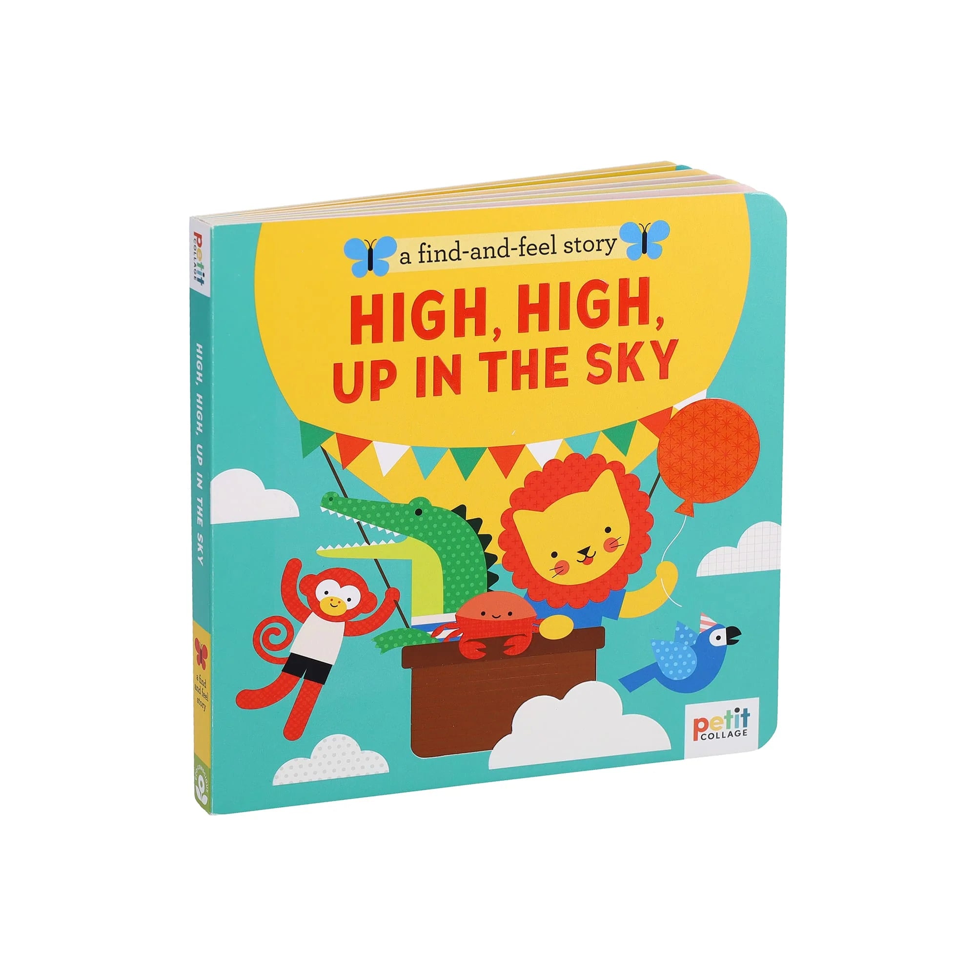 Carte tactila pentru bebe - High, High, Up in the Sky - Petit Collage