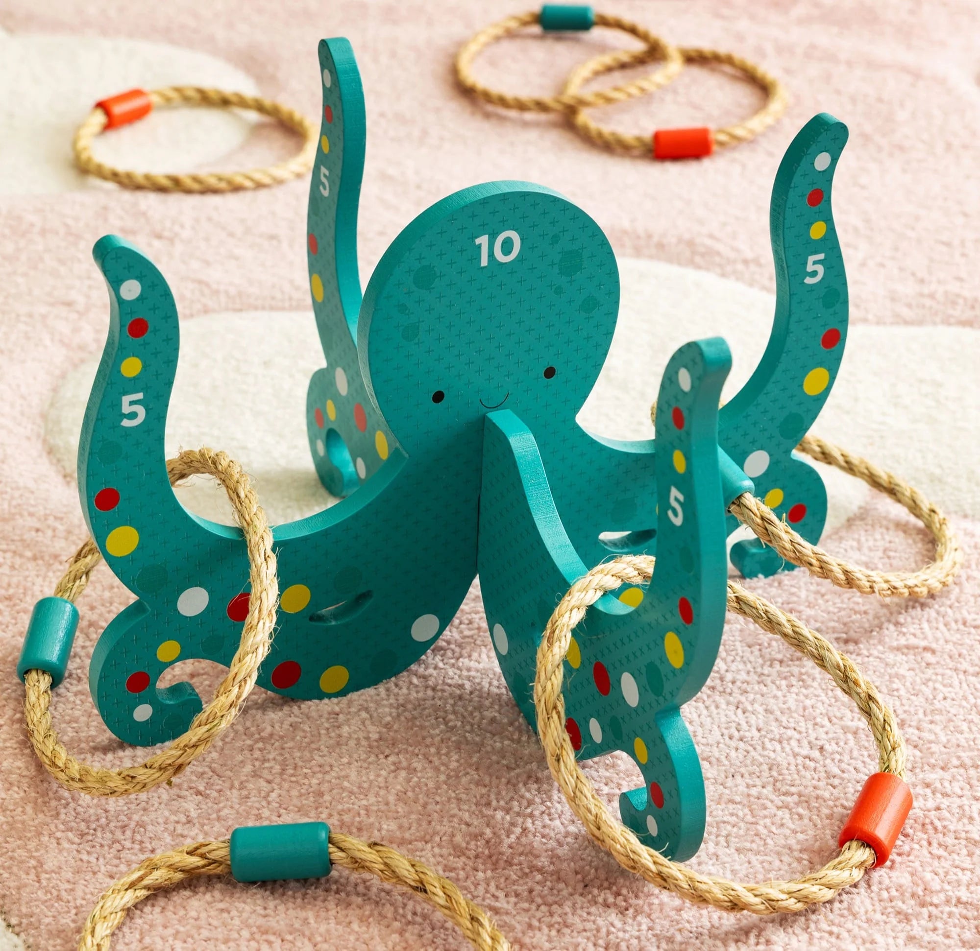 Joc activ cu inele - Happy Octopus - Petit Collage
