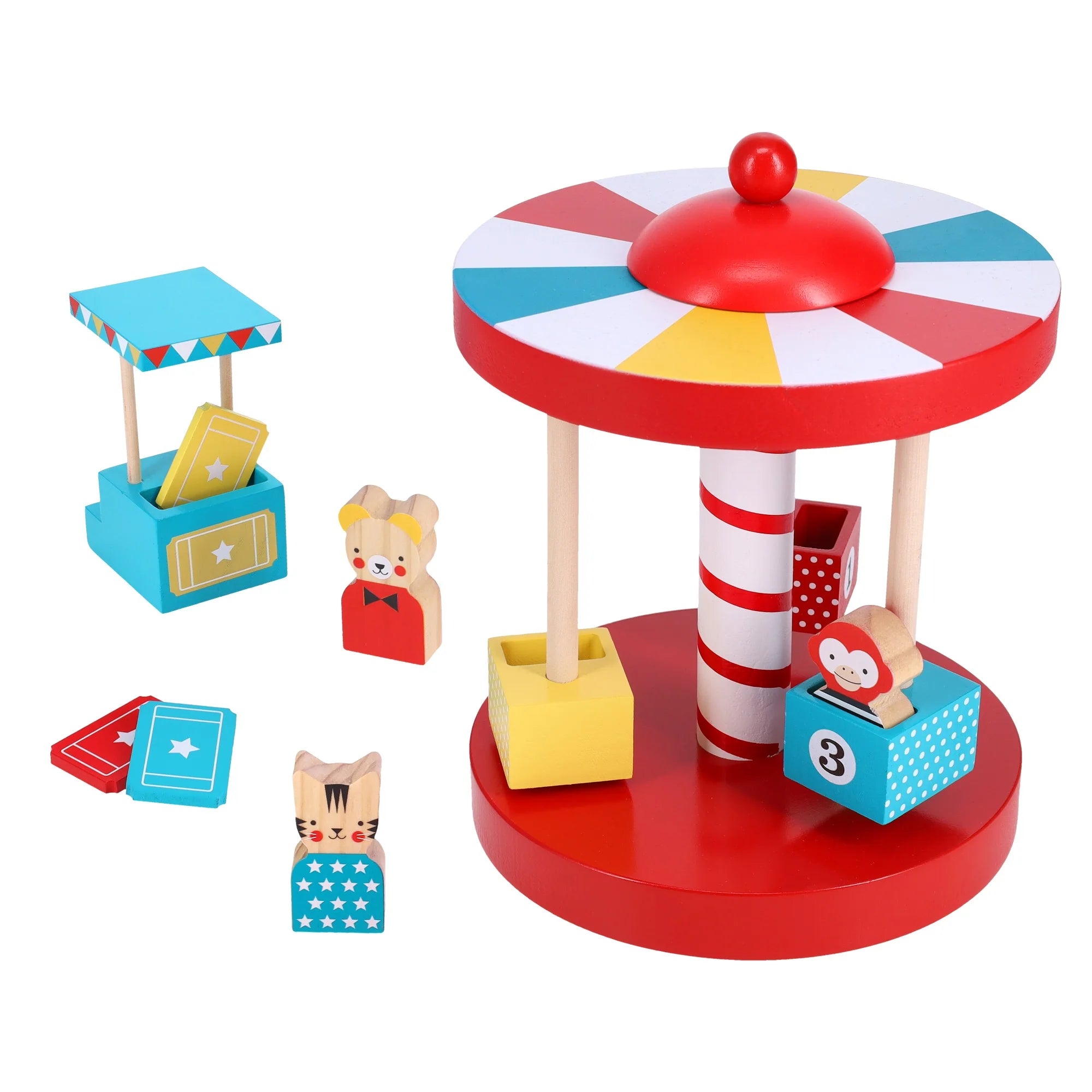 Set de joaca din lemn - Merry-Go-Round Carousel - Petit Collage