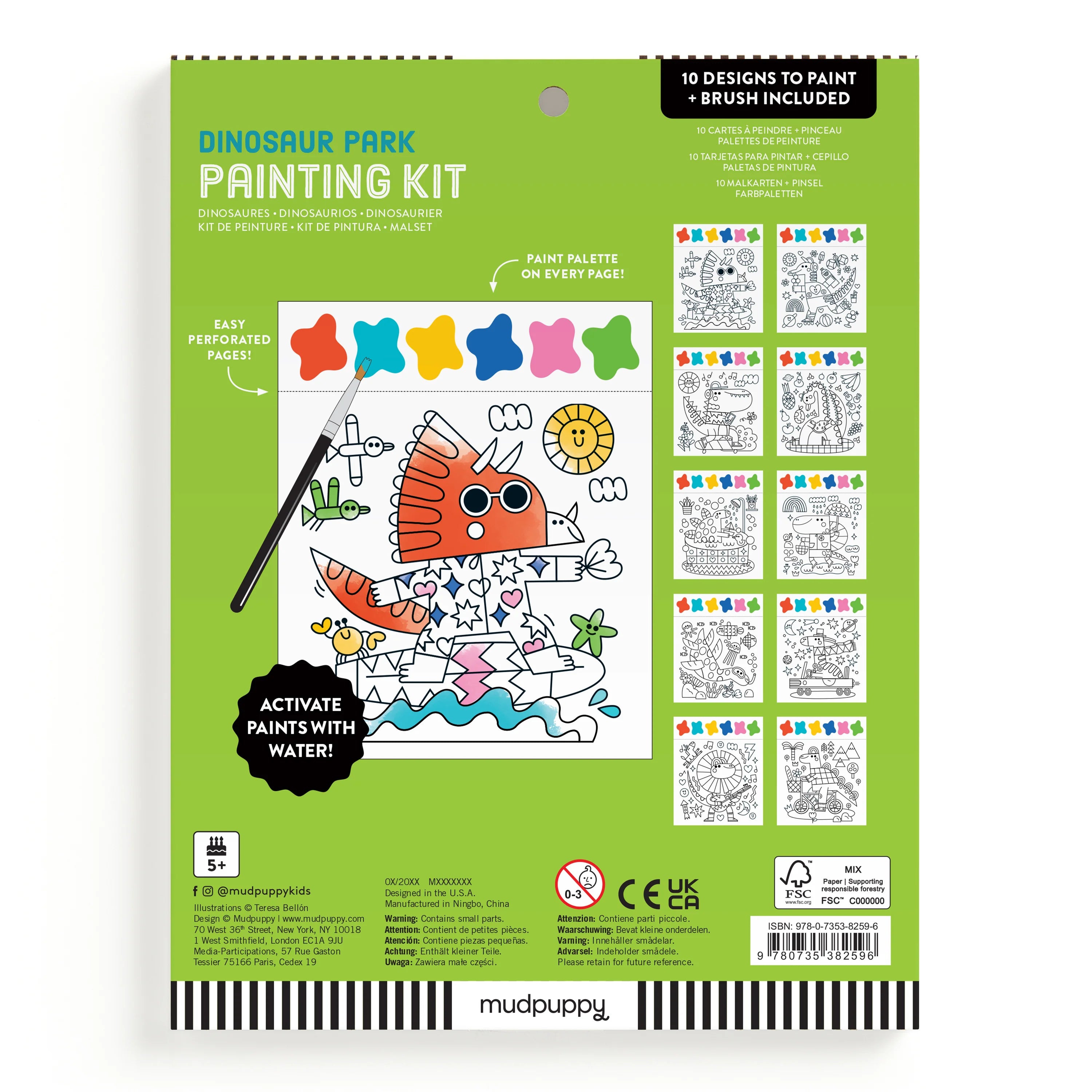 Set creativ de pictura, All in One - Dinosaur Park - Mudpuppy