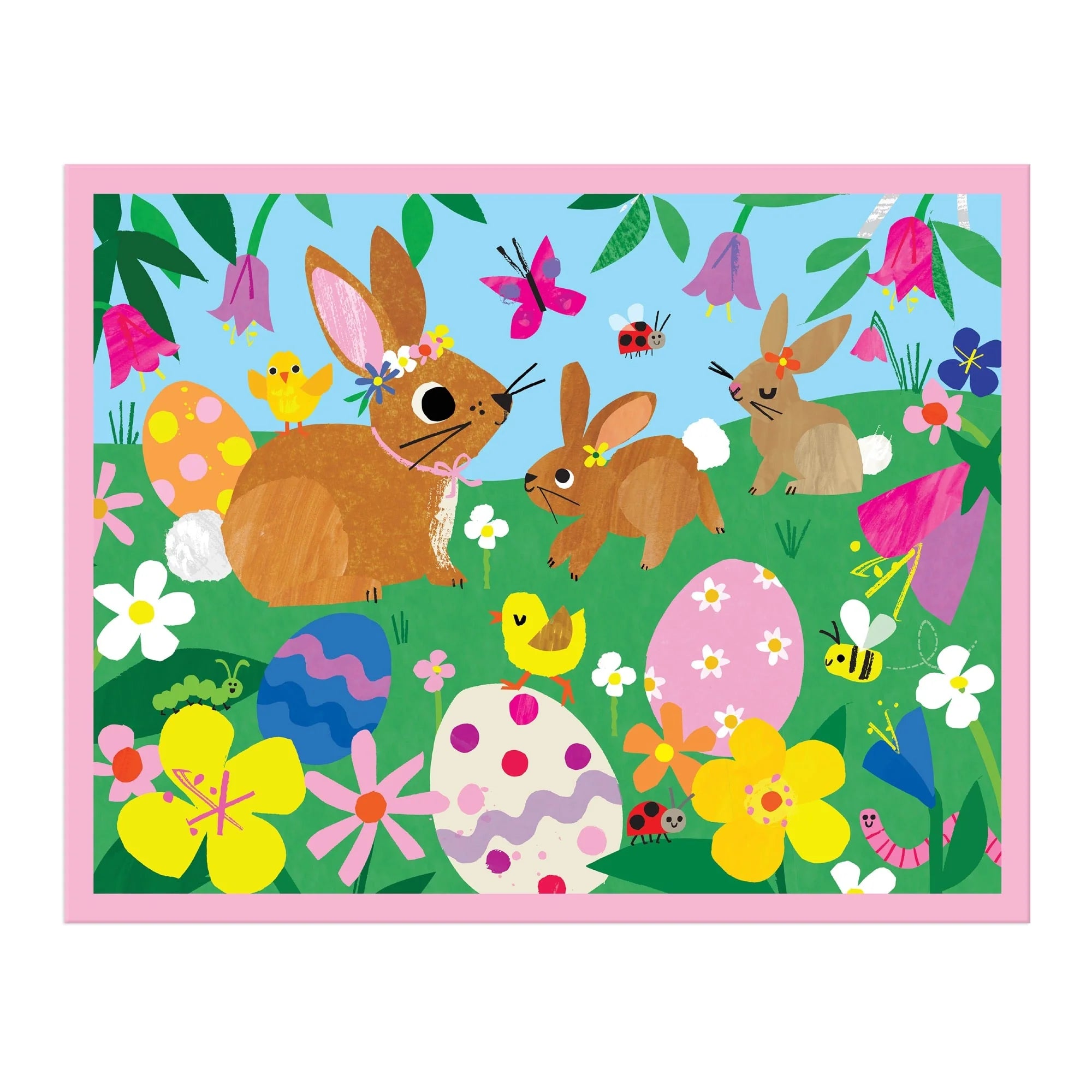 Puzzle On-the-Go, 12 piese - Spring Bunnies - Mudpuppy
