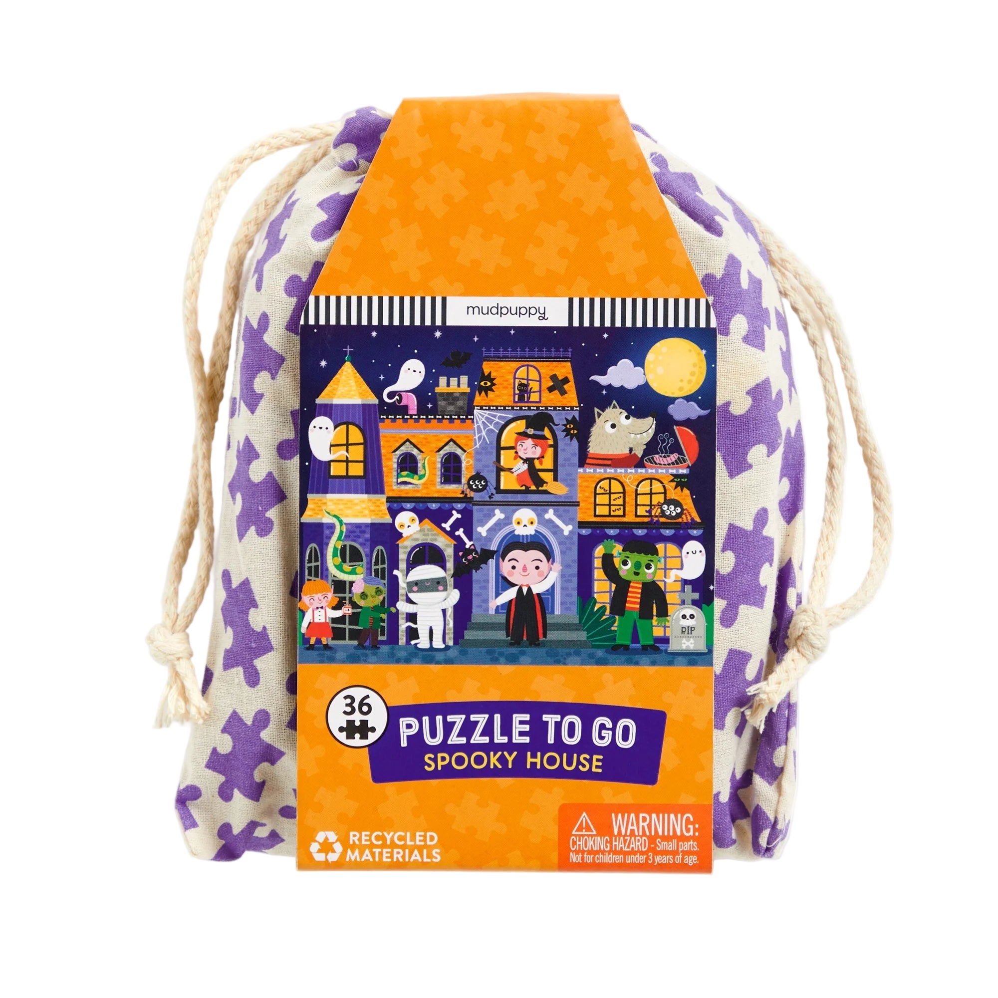 Puzzle On-the-Go, 36 piese – Spooky House – Mudpuppy