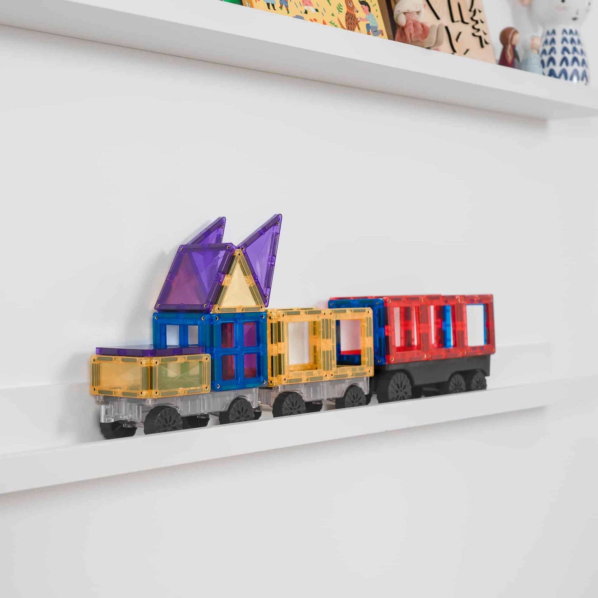 Set constructie magnetic, 50 piese – Rainbow Transport Pack – Connetix