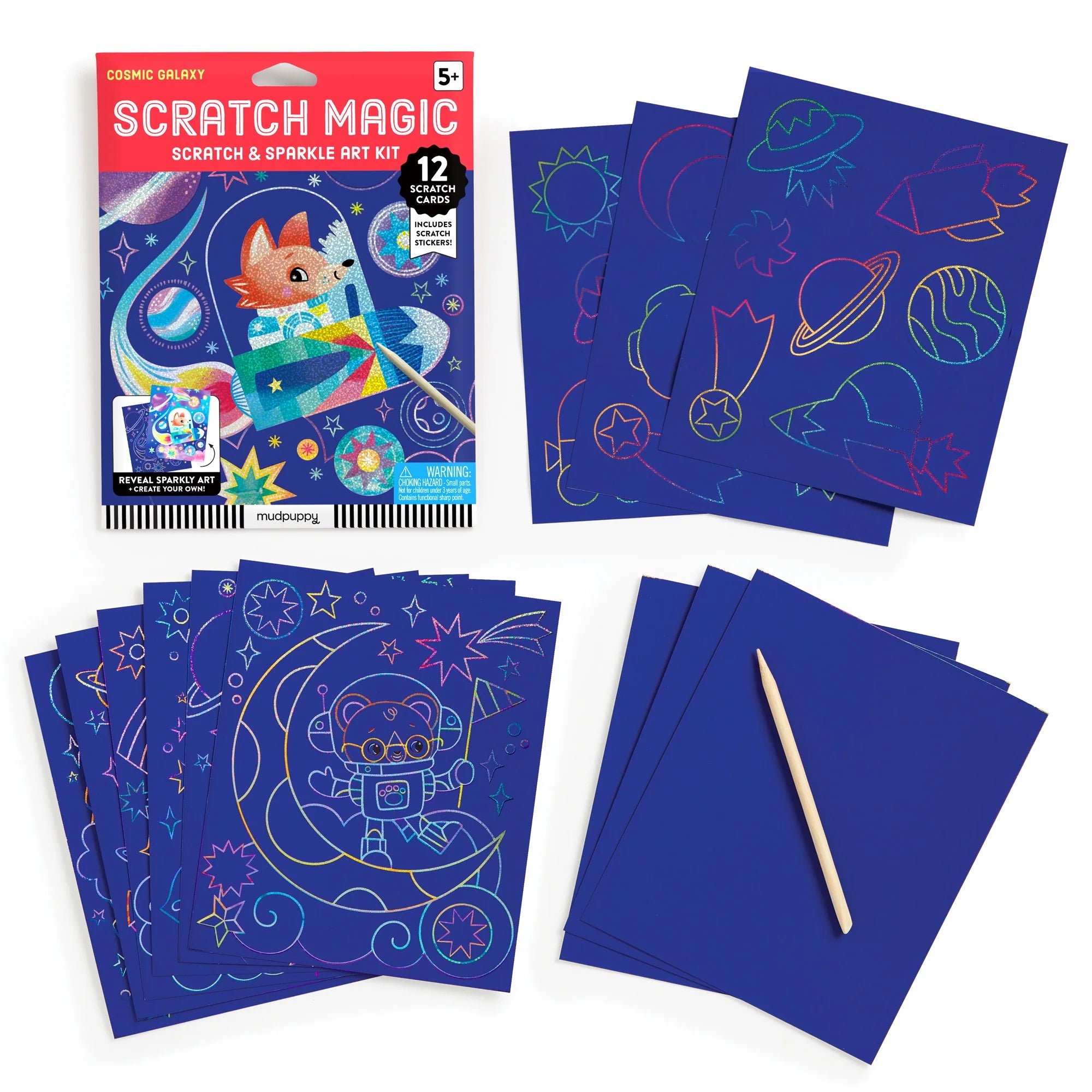 Kit creativ, Scratch Magic - Cosmic Galaxy - Mudpuppy