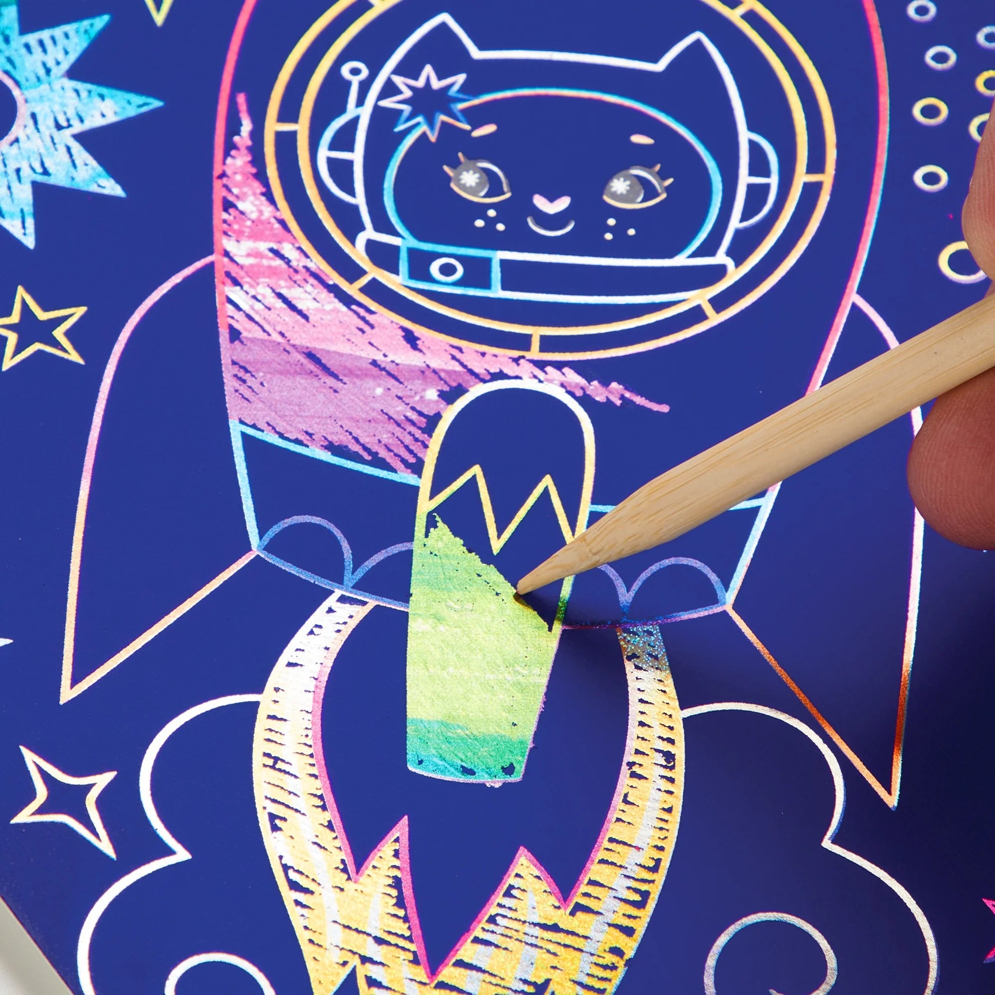 Kit creativ, Scratch Magic - Cosmic Galaxy - Mudpuppy