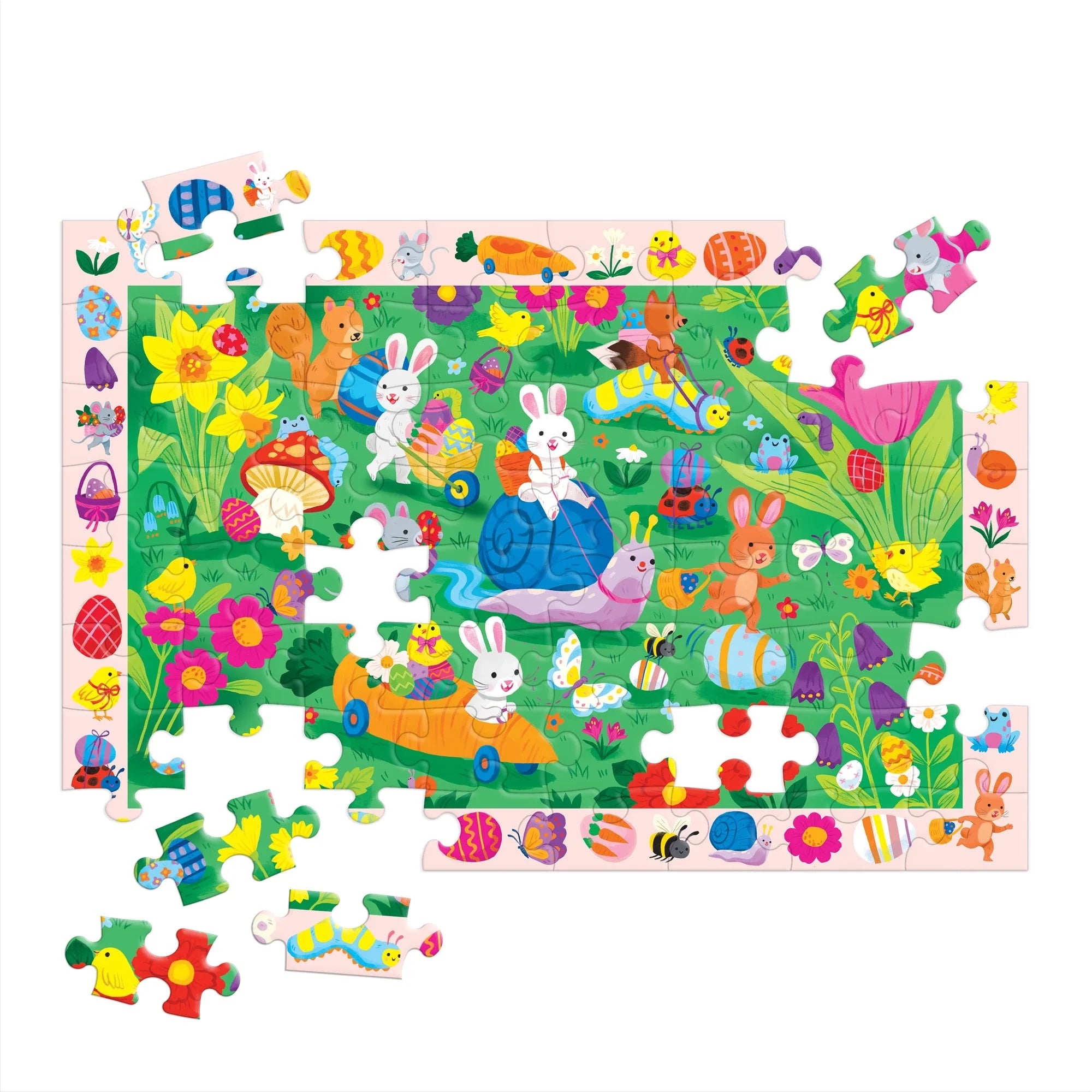 Puzzle Search & Find, 64 piese - Easter Egg Hunt - Mudpuppy