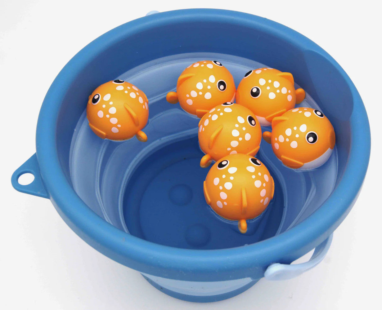 Set pliabil cu joc de pescuit pentru plaja, 11 piese - BIOplastic - compacToys