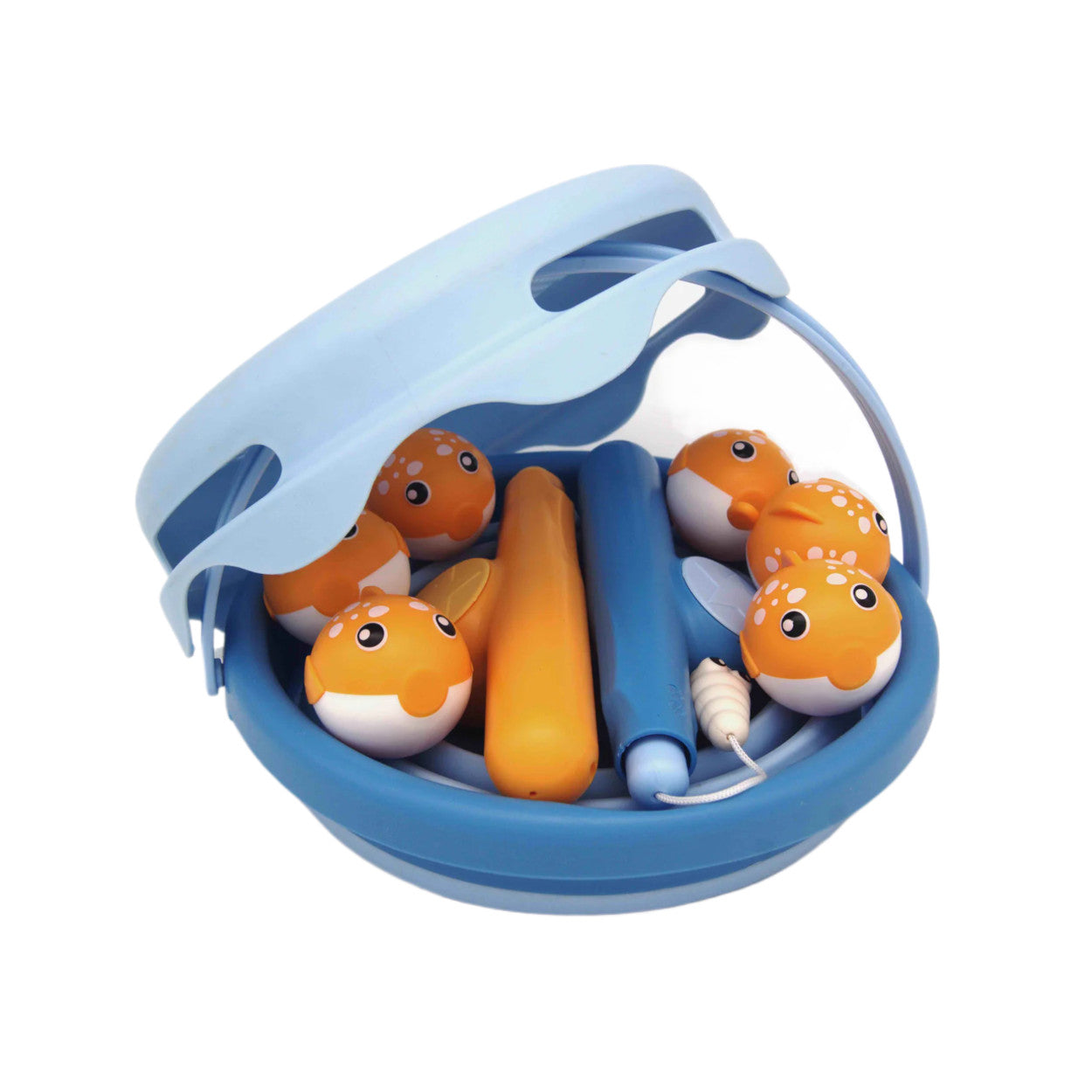Set pliabil cu joc de pescuit pentru plaja, 11 piese - BIOplastic - compacToys