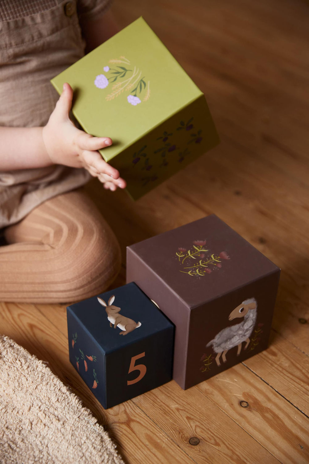Cuburi educative de stivuit - Magic Farm - Filibabba