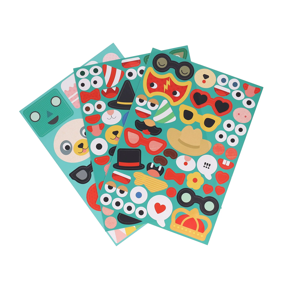 Mapa de activitati, 100+ stickere - Funny Faces - Petit Collage