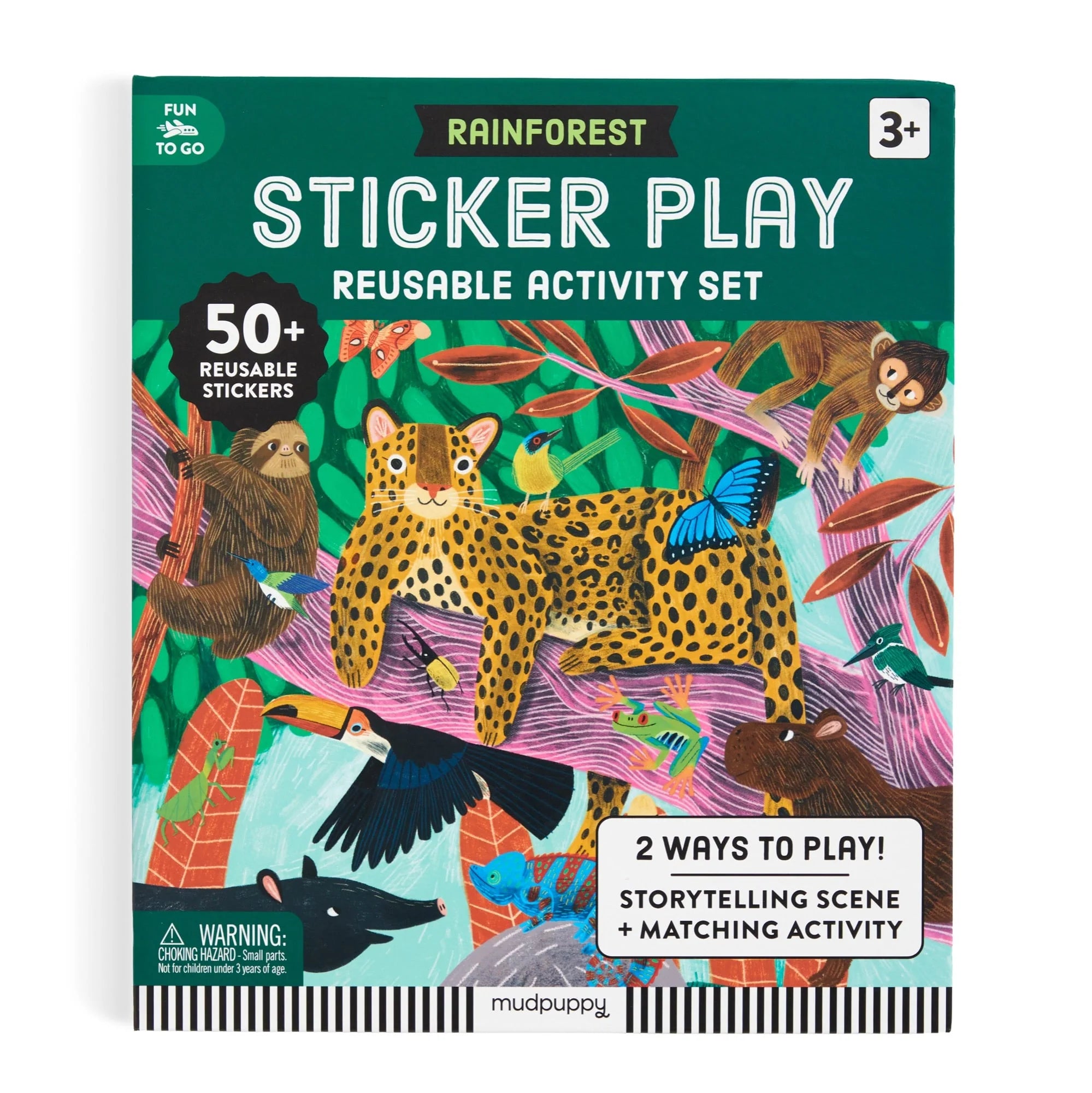 Set stickere reutilizabile Rainforest Mudpuppy - coperta spate