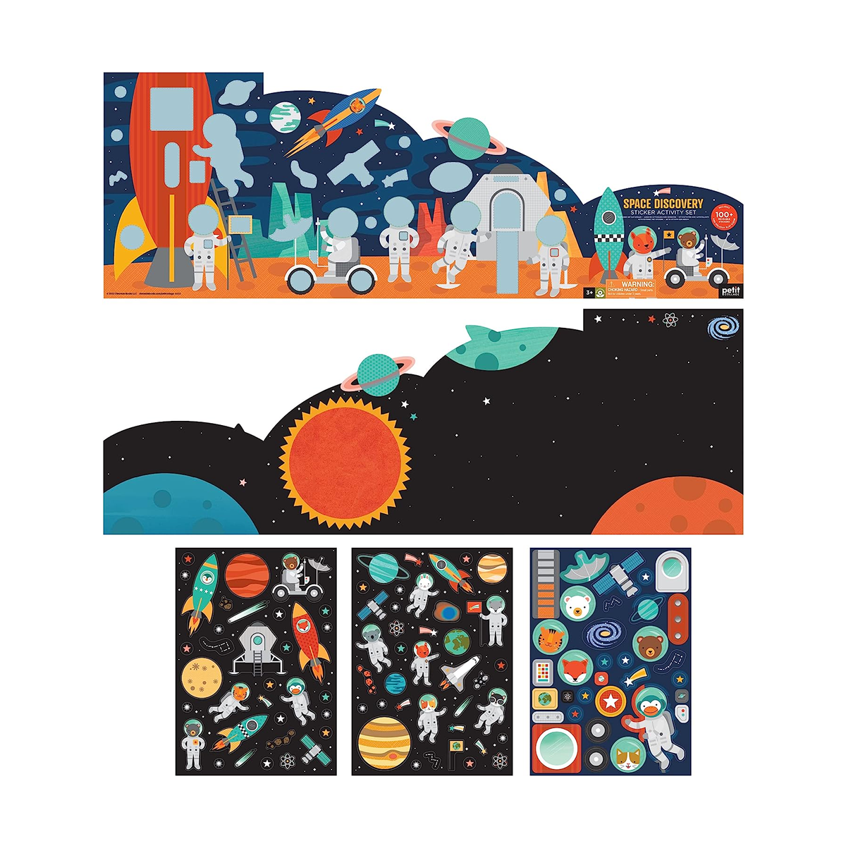 Mapa de activitati, 100+ stickere - Space Discovery - Petit Collage