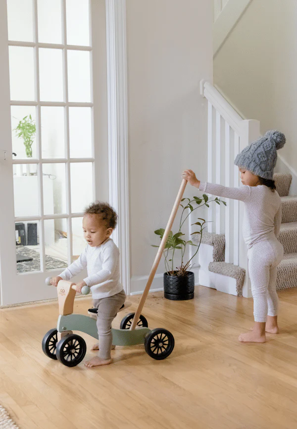Vehicul cu 4 roti + stick de impingere - Tiny Glider - Kinderfeets
