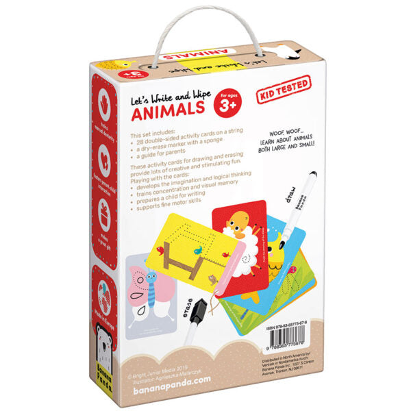 Cartonase scrie & sterge - Animalute - Banana Panda