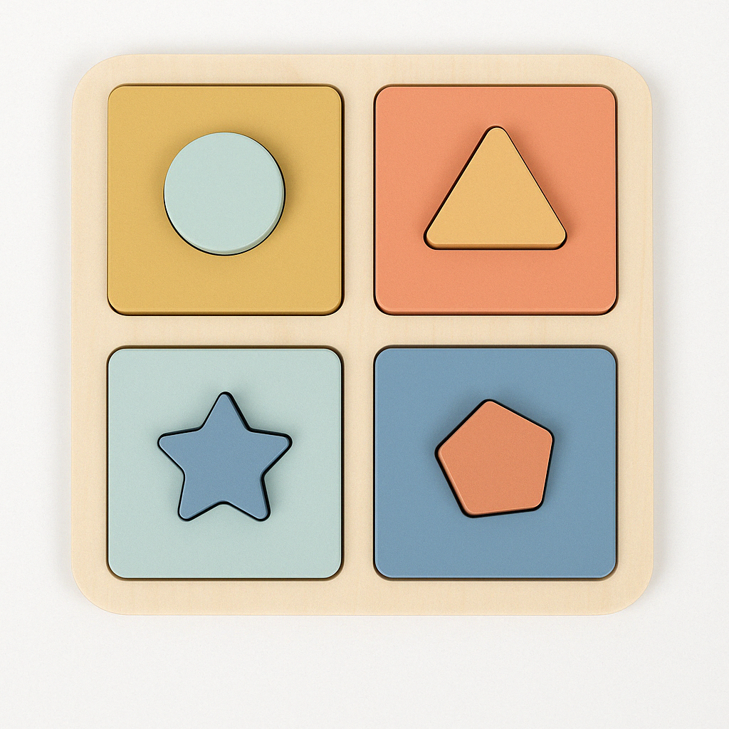 Puzzle incastru cu forme geometrice - Atan