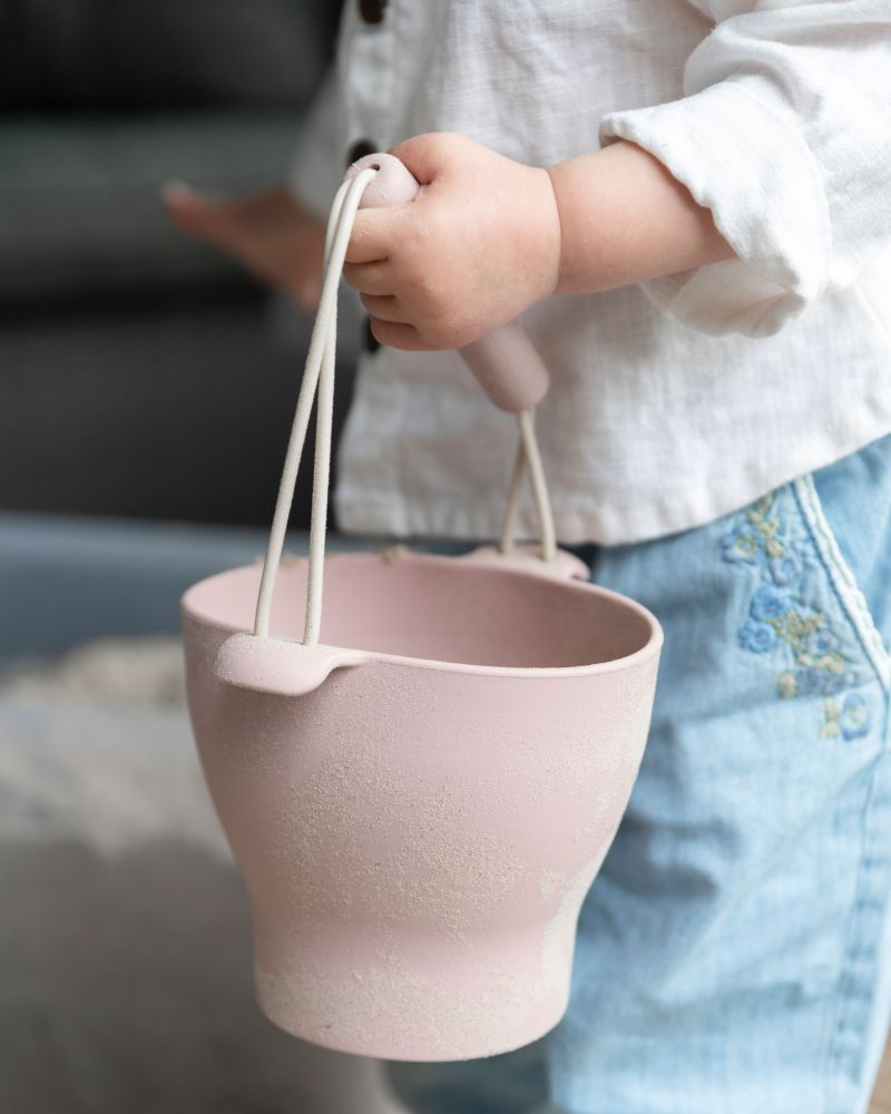 Jucarii de plaja din silicon, 5 piese - Old Pink - Baby&