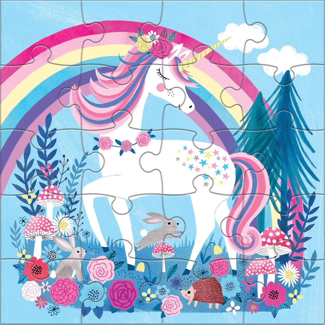 Puzzle magnetic, 2 in 1 - Magical Unicorn - Mudpuppy