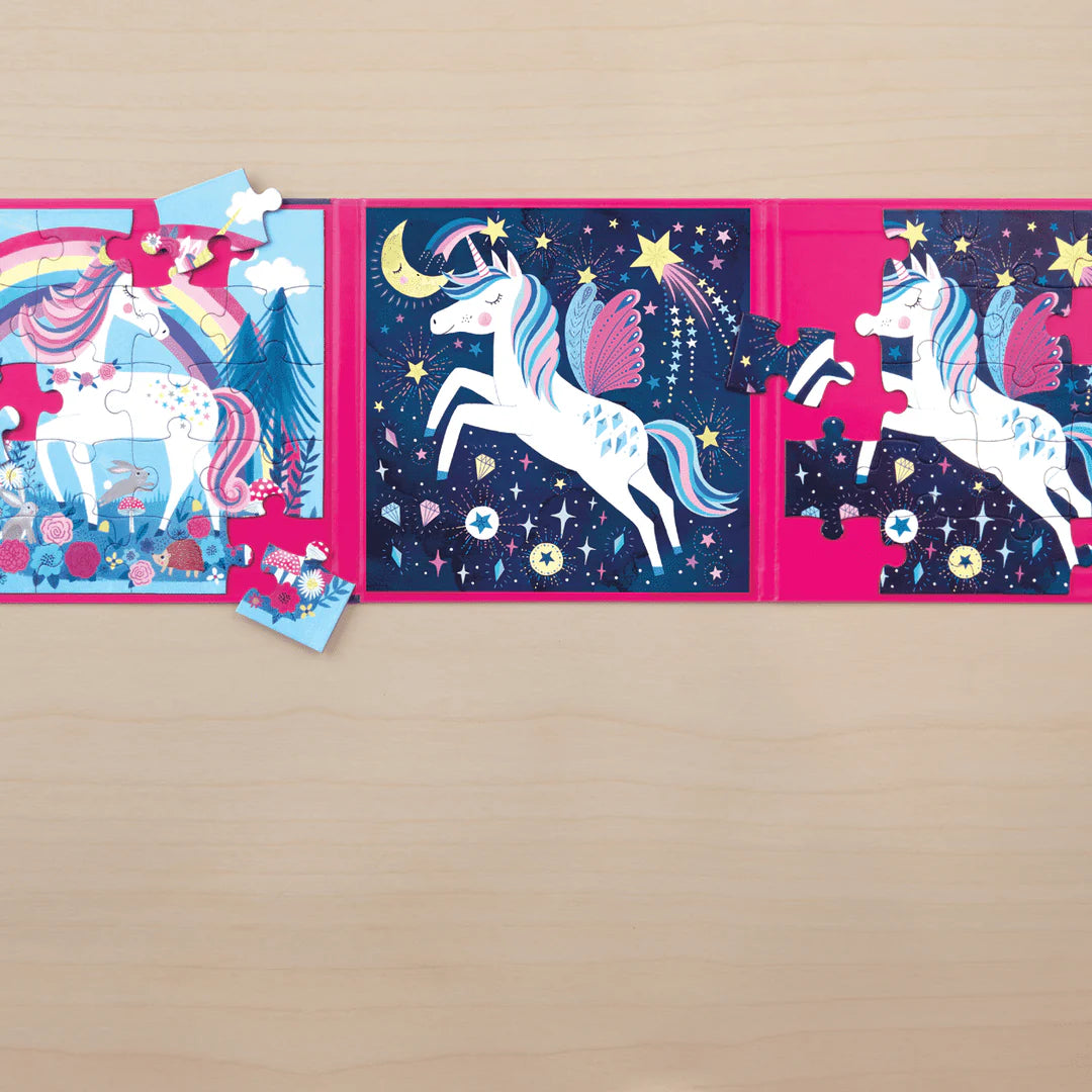 Puzzle magnetic, 2 in 1 - Magical Unicorn - Mudpuppy