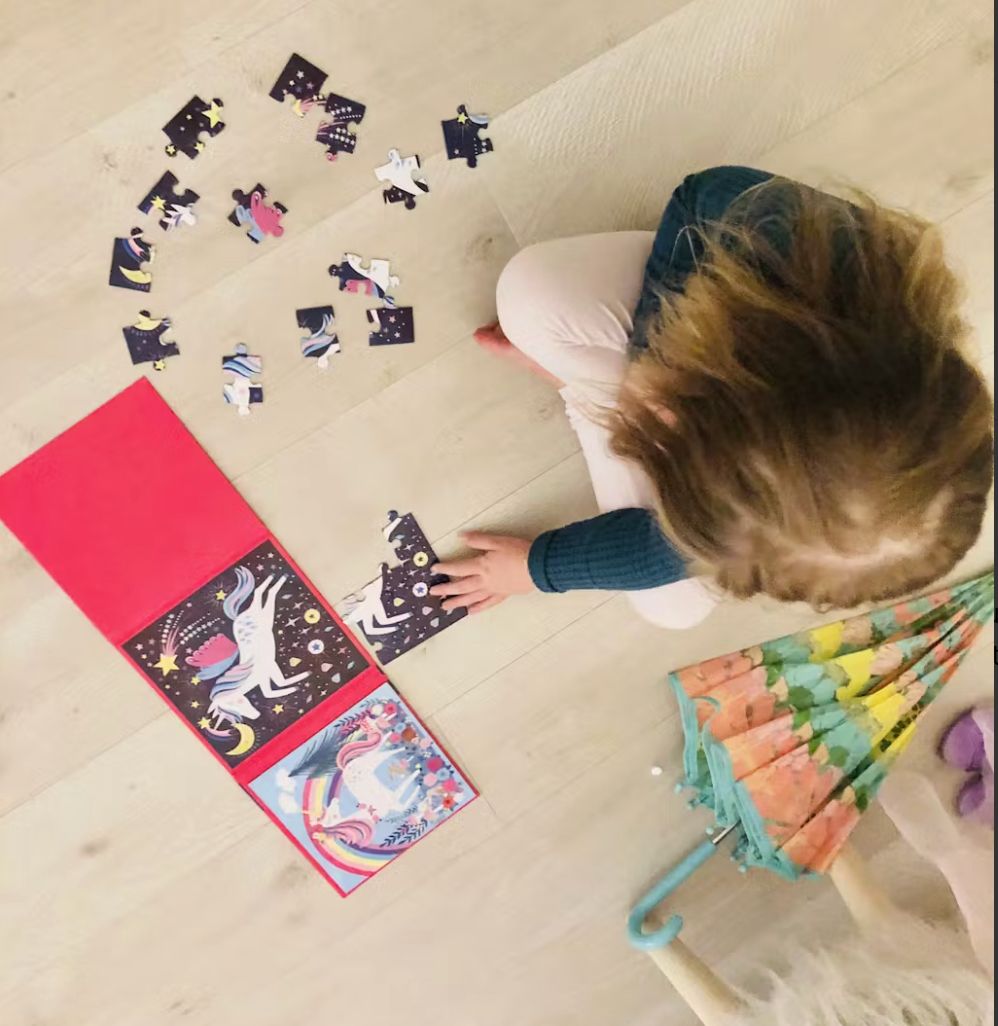 Puzzle magnetic, 2 în 1 - Magical Unicorn - Mudpuppy