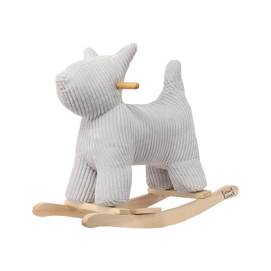 Balansoar din lemn, Rocking Dog - Grey - Label Label