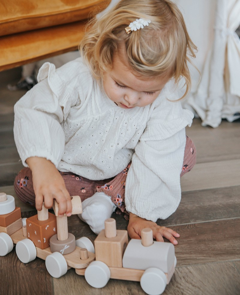 Trenulet cu forme stivuibile - Nougat - Label Label