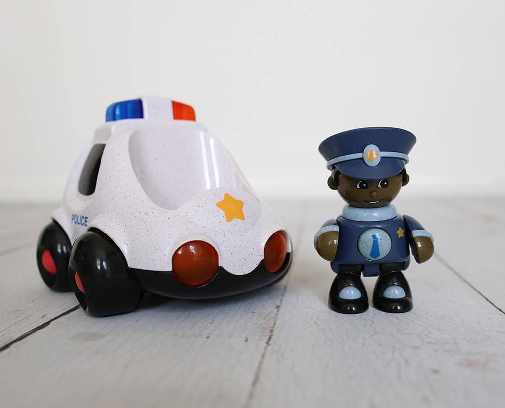 Set de joaca - Masina politie & Personaj interactiv, Policeman - Tolo Bio
