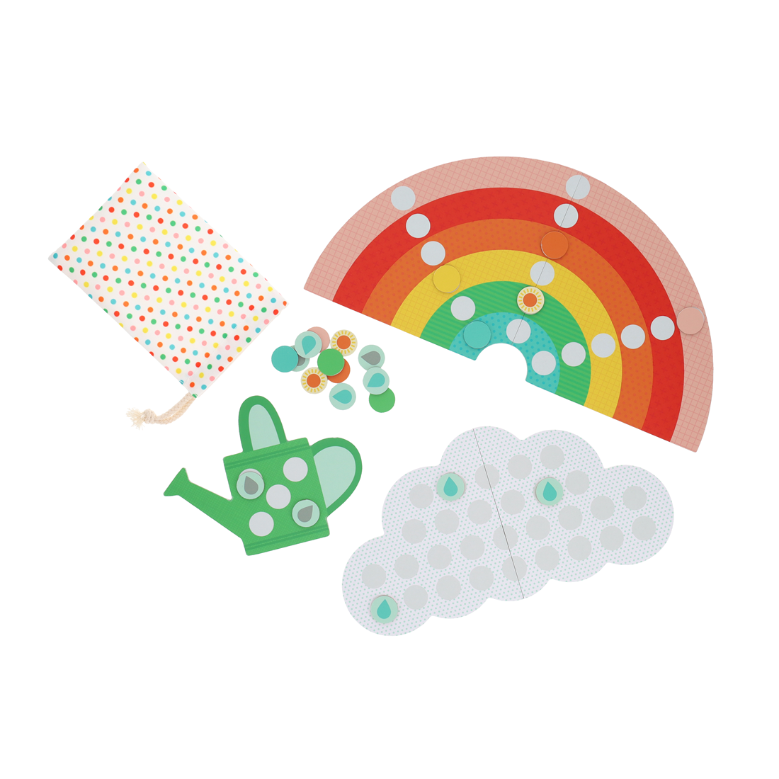 Joc de colaborare - Rain Rain Rainbow - Petit Collage