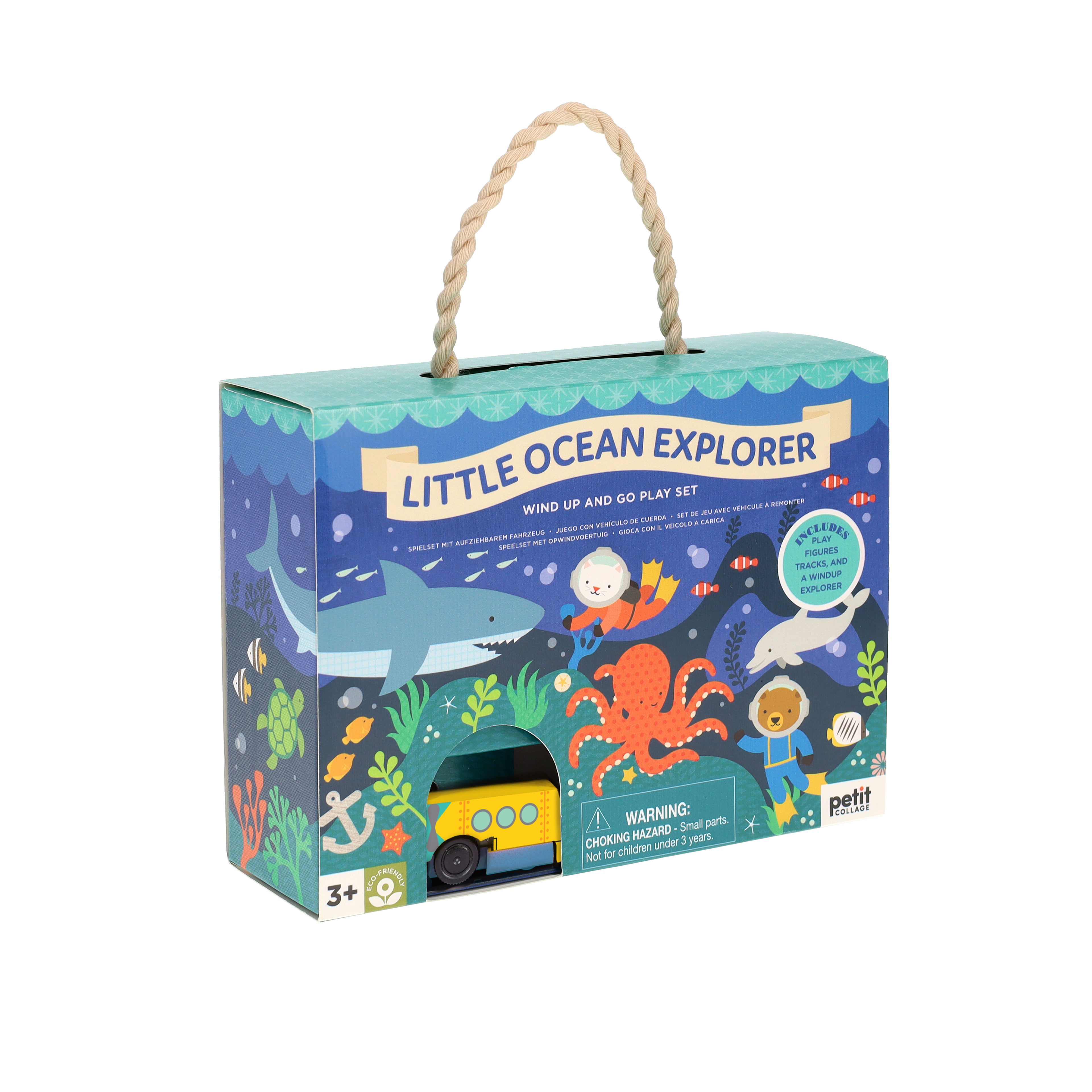 Set de joaca Wind Up and Go - Little Ocean Explorer - Petit Collage