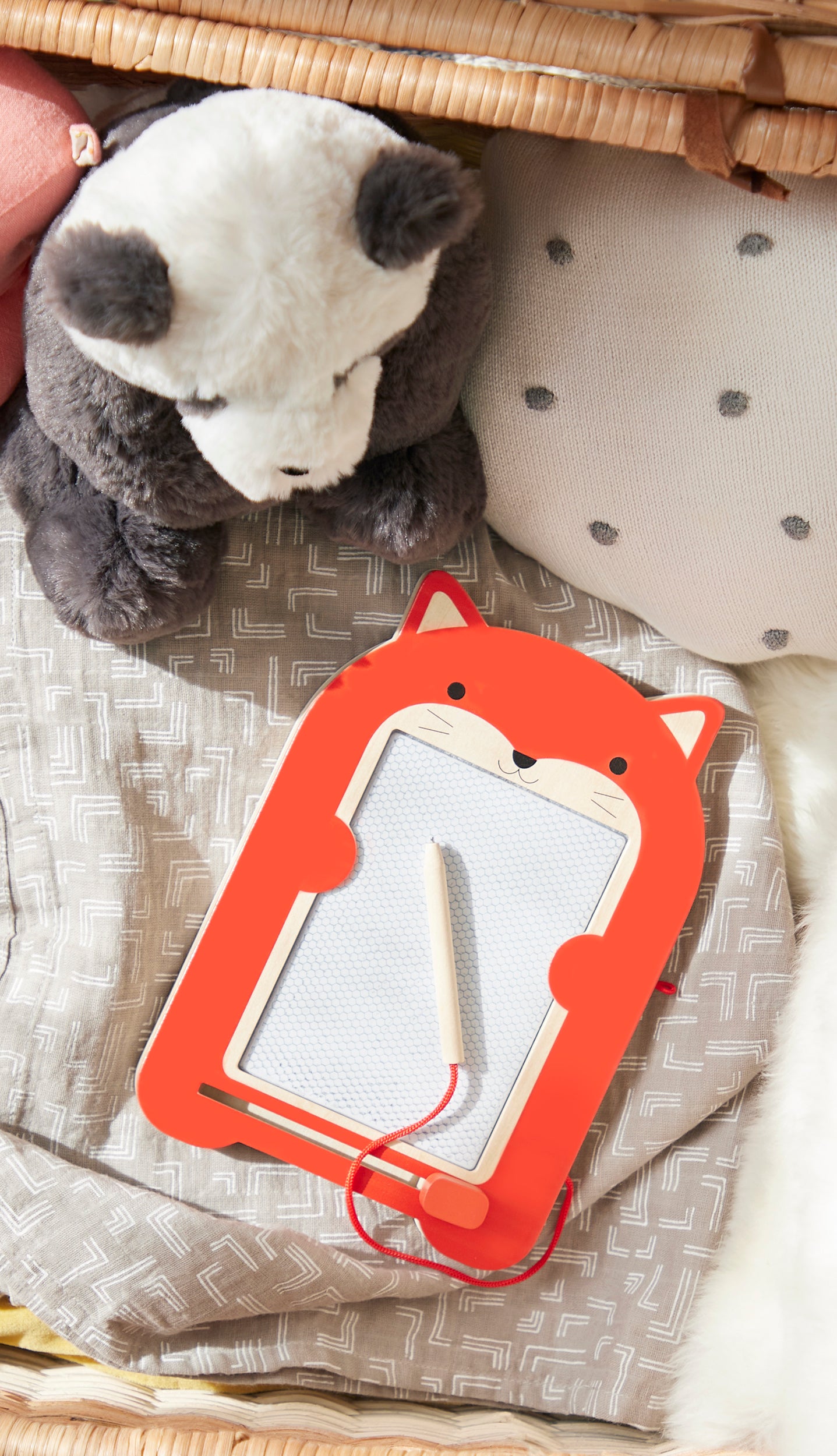 Tablita din lemn, Magic Drawing - Fox Friend - Petit Collage