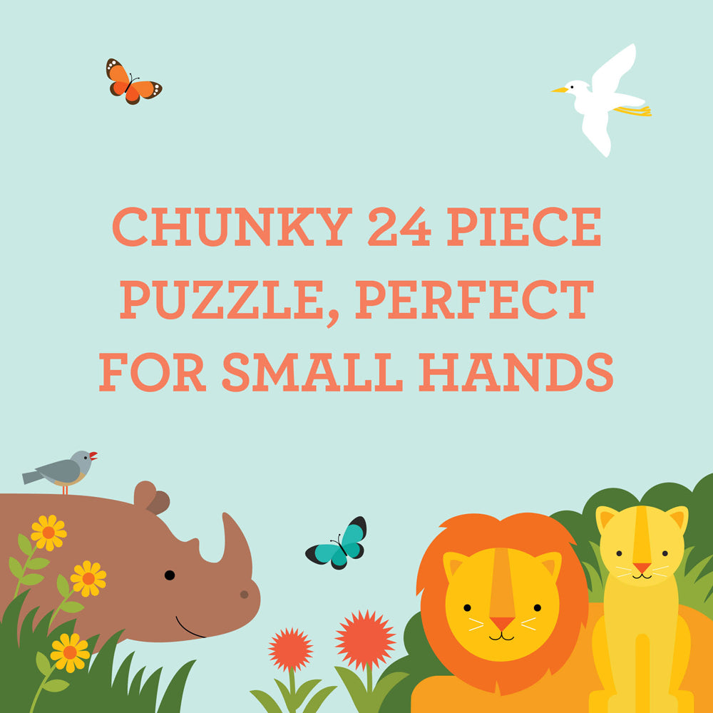 Puzzle de podea, 24 piese - Safari - Petit Collage