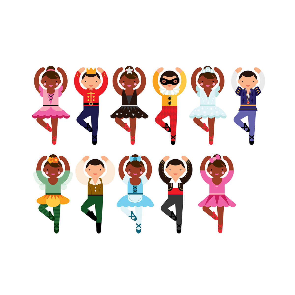 Joc magnetic Dress Up cu papusi - Ballet Dancers - Petit Collage