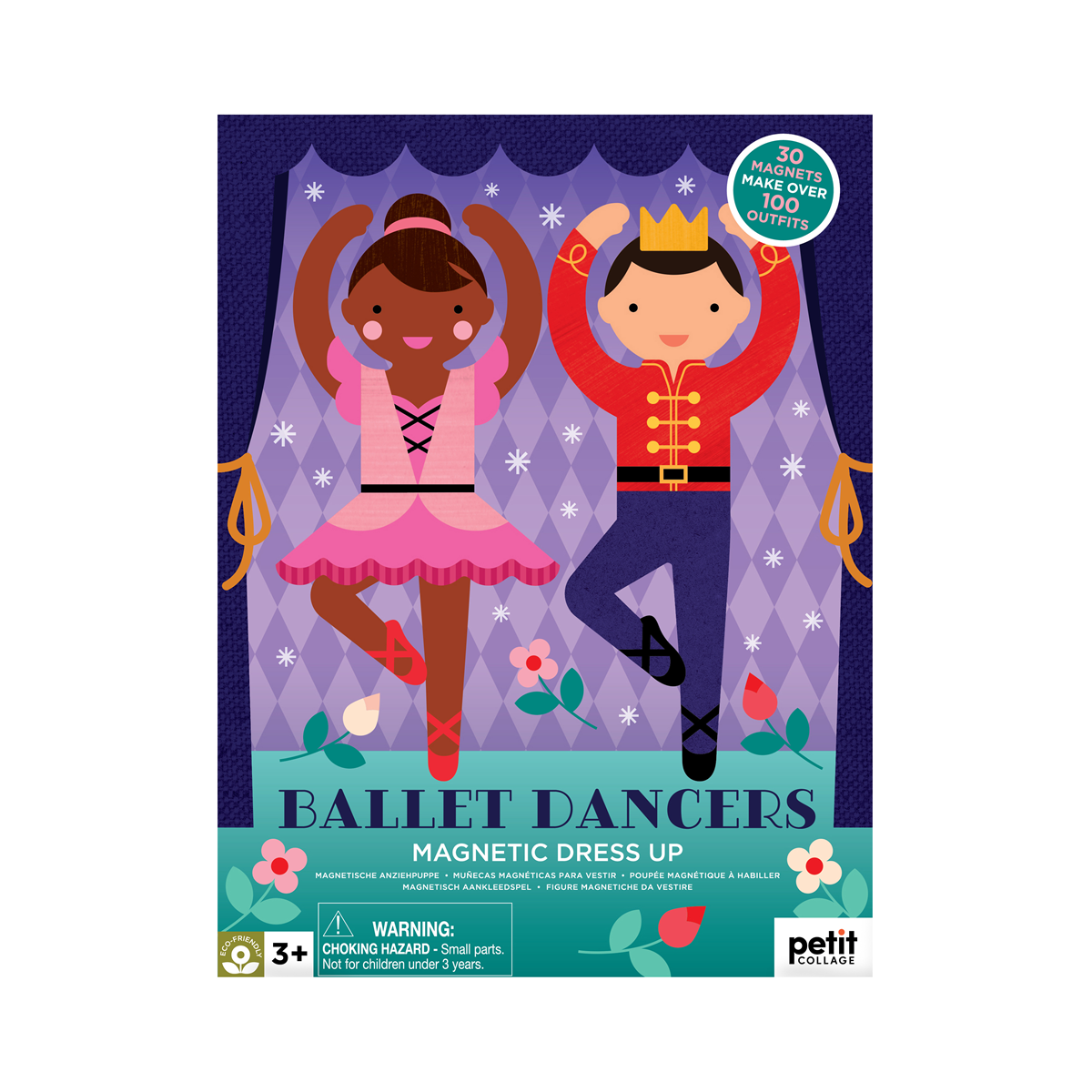 Joc magnetic Dress Up cu papusi - Ballet Dancers - Petit Collage