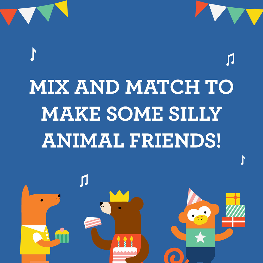 Joc magnetic On-the-Go - Party Animals - Petit Collage