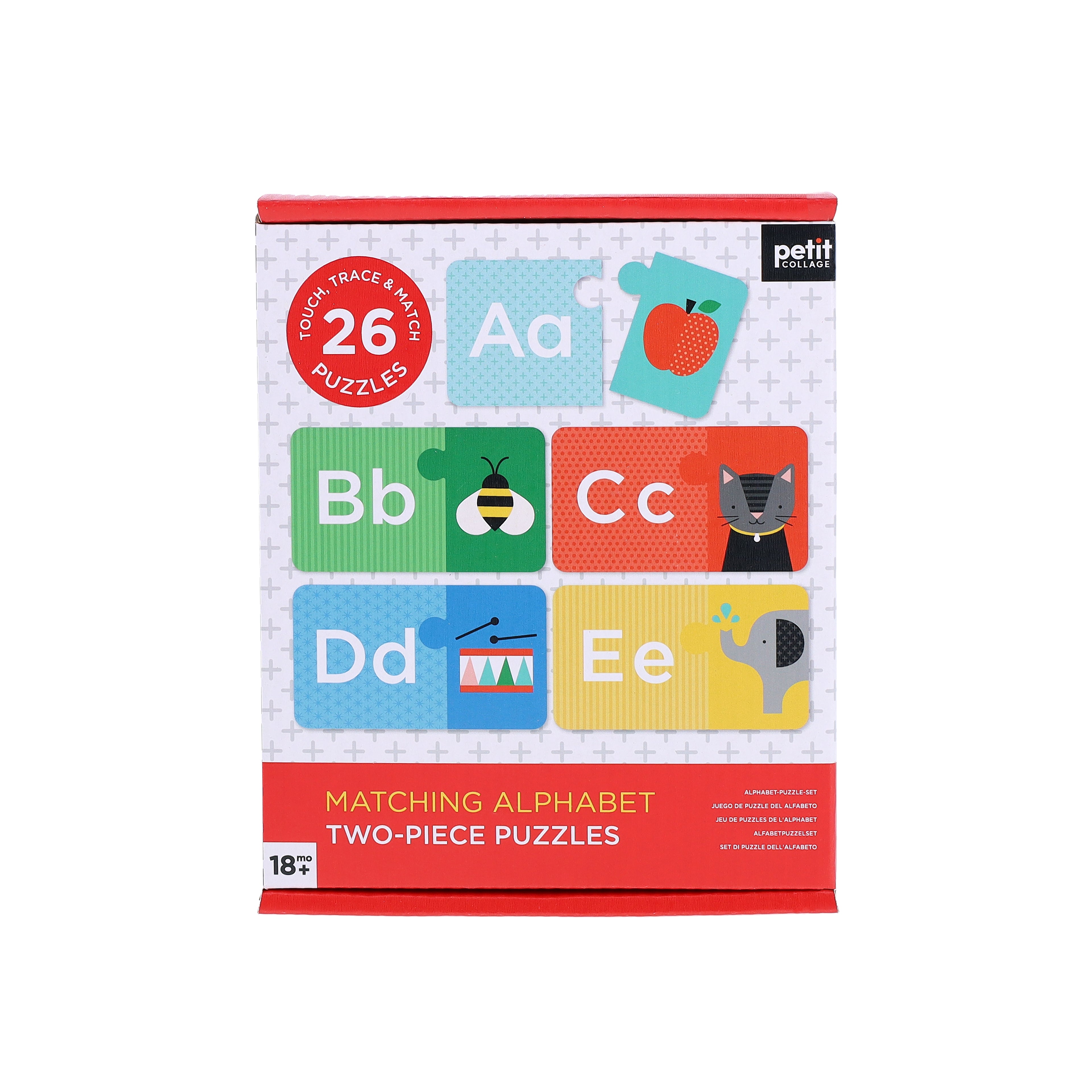 Puzzle din 2 piese, 26 perechi - Potriveste alfabetul - Petit Collage